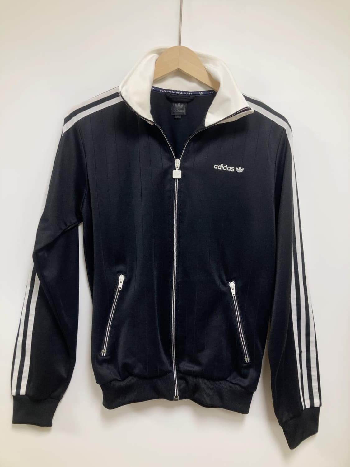 아디다스 베켄바우어 블랙 화이트 져지 검흰 트랙탑 집업 자켓 상품이미지1