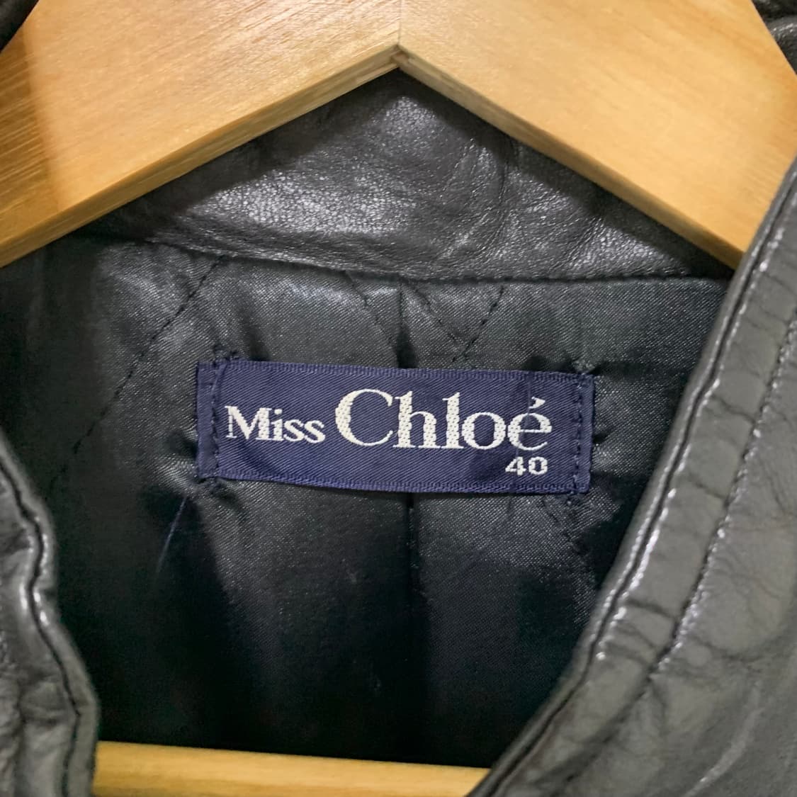 끌로에 빈티지 Miss Chloe 봄버 레더자켓 양가죽 리얼레더 40 상품이미지4