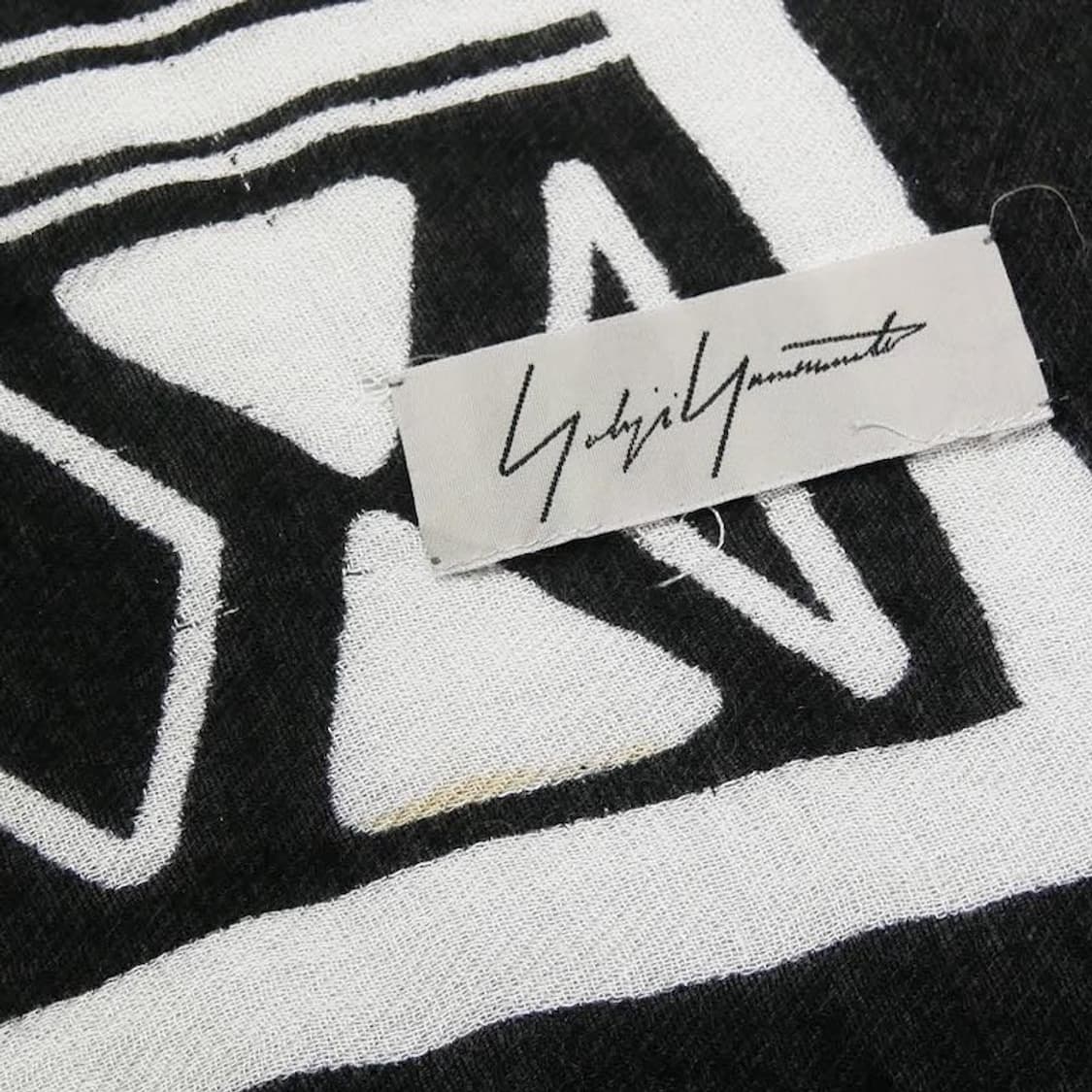 YOHJIYAMAMOTO 요지야마모토 패턴프린지 스톨 스카프 상품이미지4