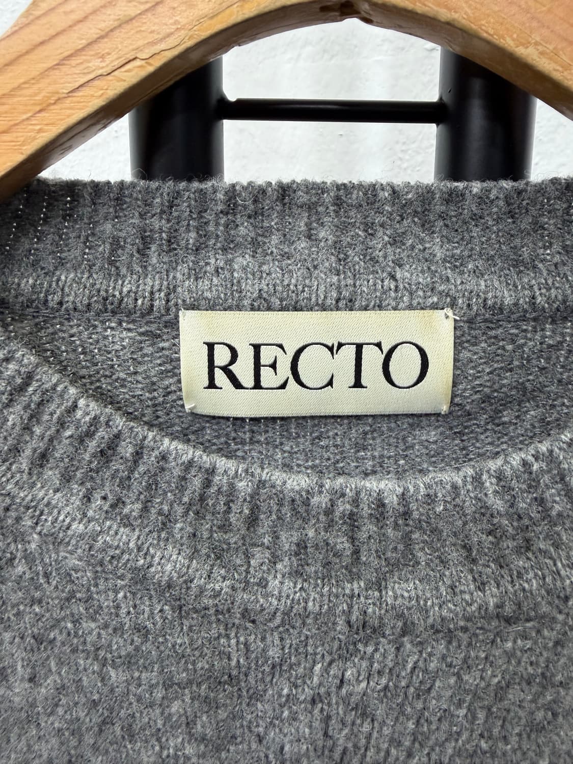 정품) 렉토 여성 회색 절개 니트 M 상품이미지7