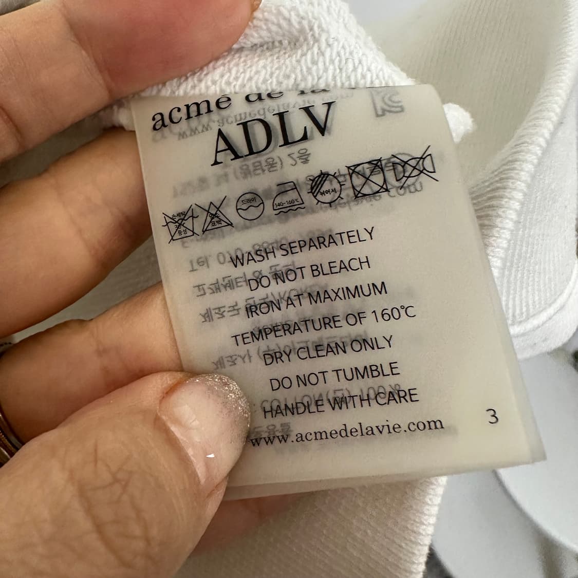 ADLV 남자 면100% 후드집업 화이트 (실측110) 상품이미지9