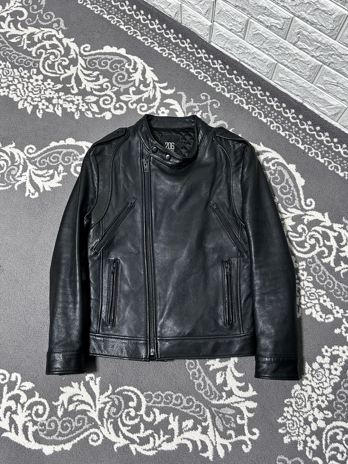 206 옴므 램스킨 크로코 엠보스드 디테일 자켓 상품이미지2