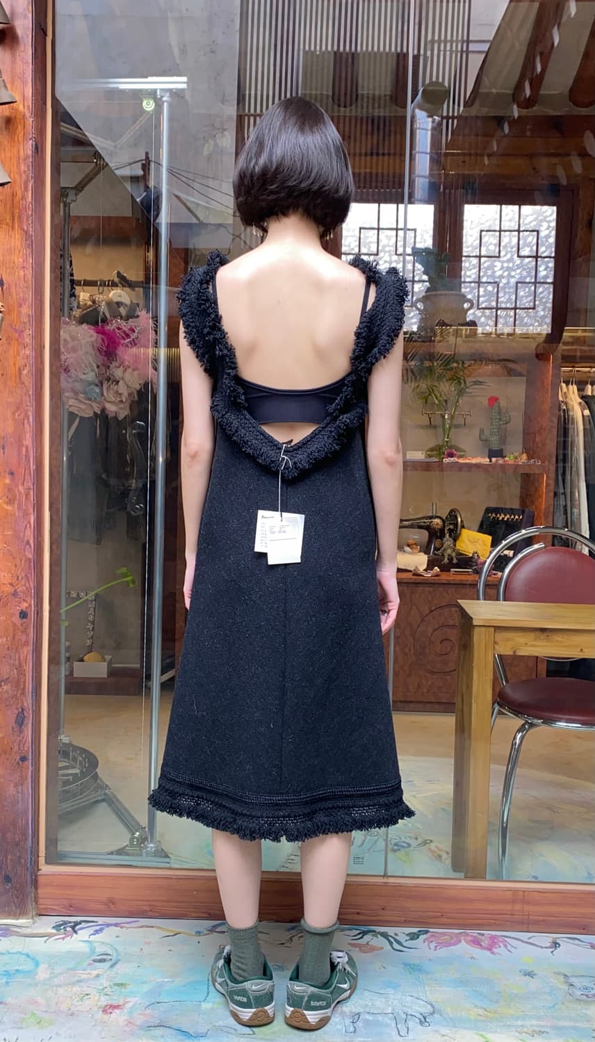 BEAUTIFUL PEOPLE 로우엣지 V넥 슬리브리스 롱 원피스  상품이미지4