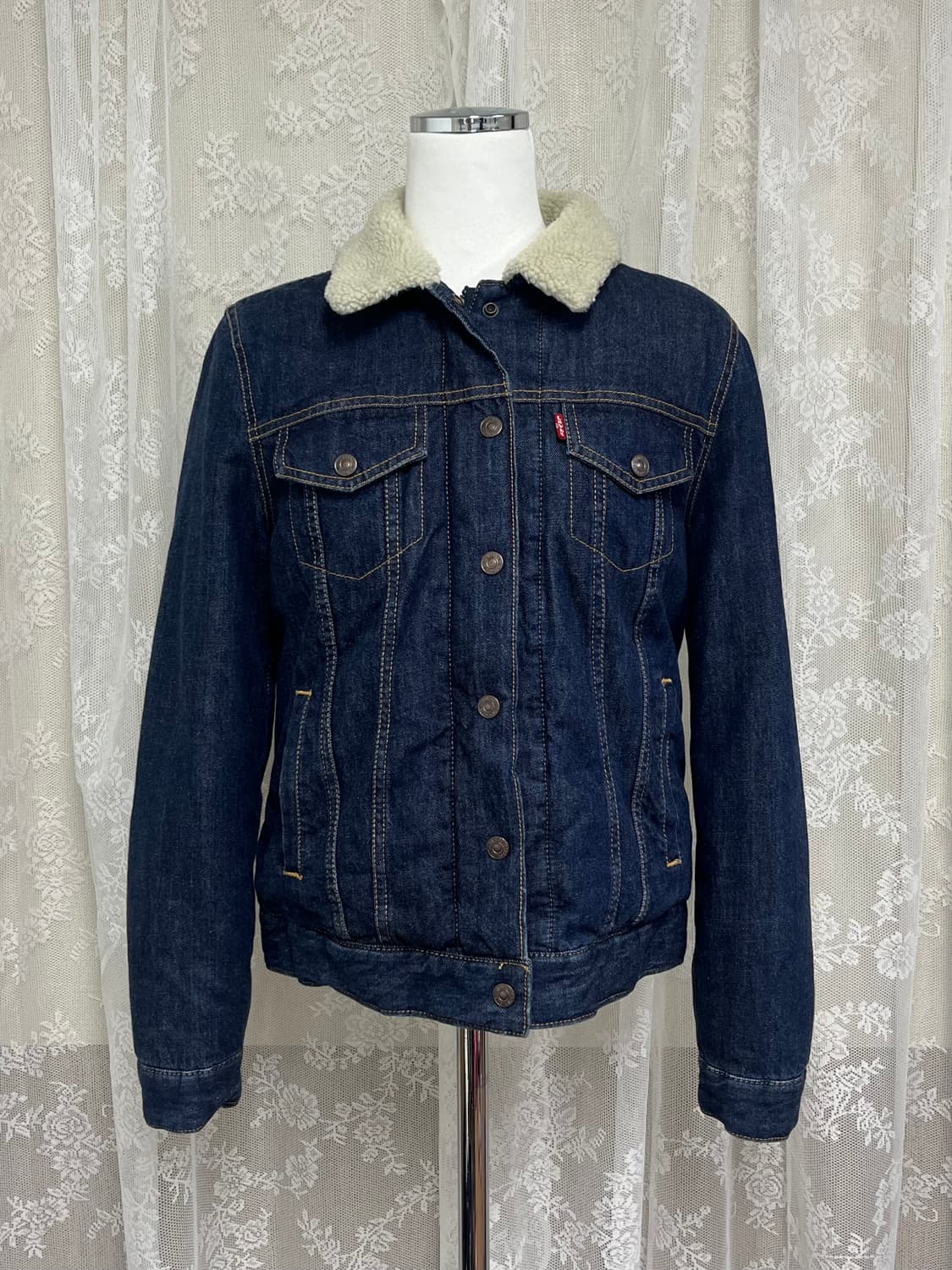 S) 리바이스 여성 쉐르파 데님 구스다운 자켓 상품이미지1