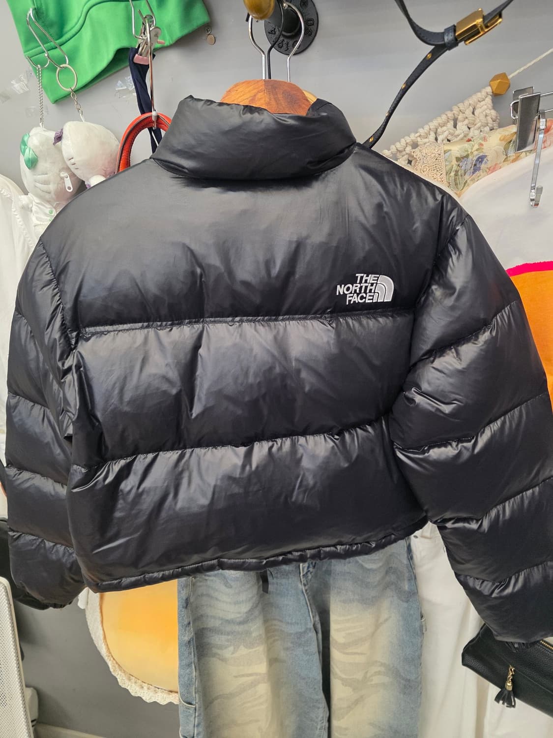 노스페이스 눕시 숏패딩 크롭패딩 블랙 L 상품이미지9