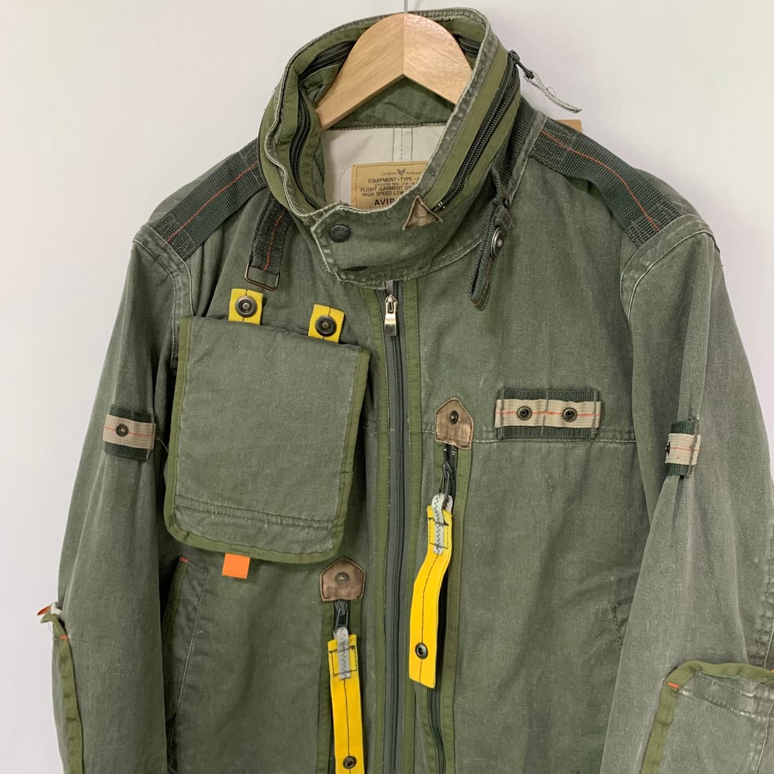 AVIREX 아비렉스 이큅먼트 야상 데님 자켓 카키 L 00s 2010 상품이미지5