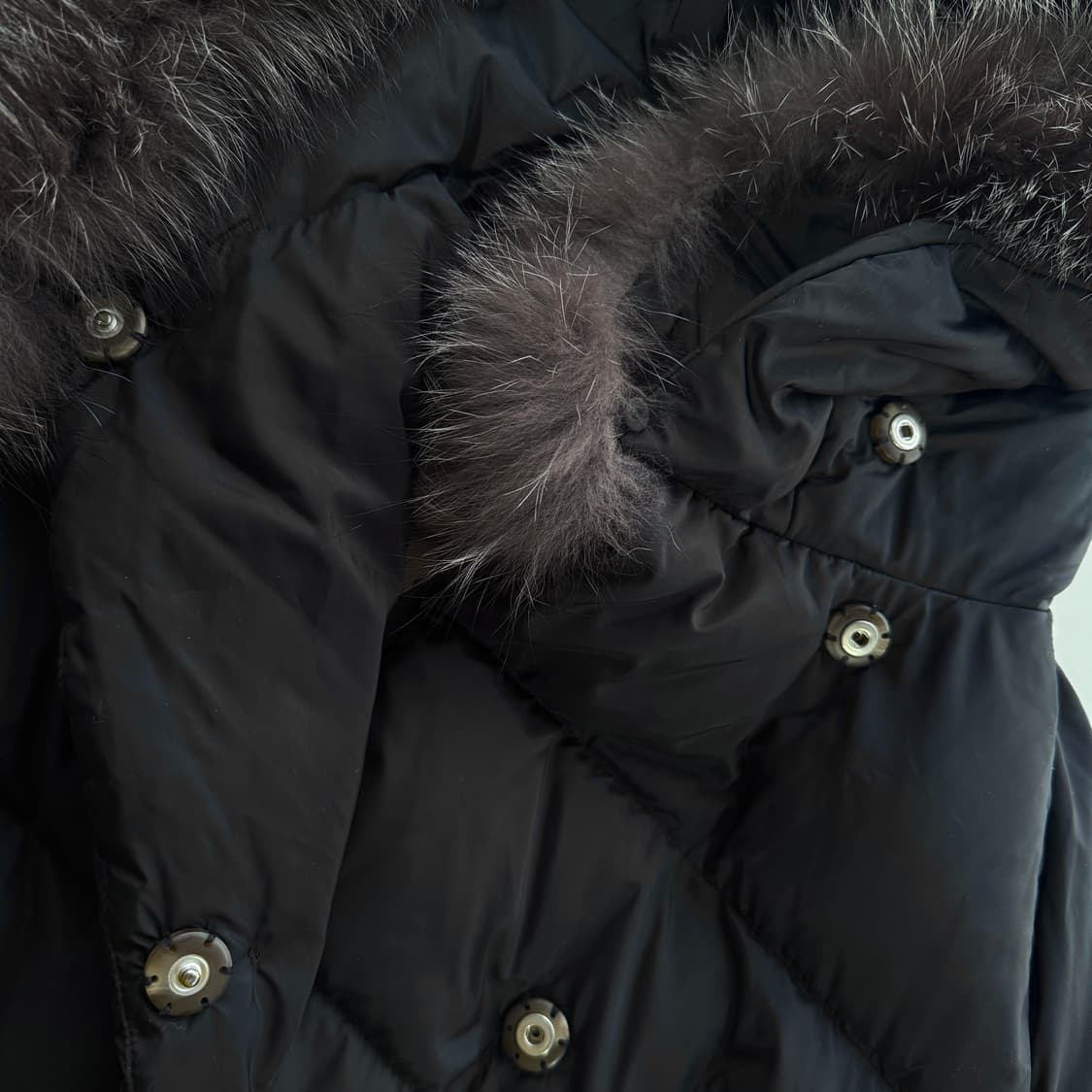 르베이지 폭스 퍼 구스 롱 패딩 상품이미지5