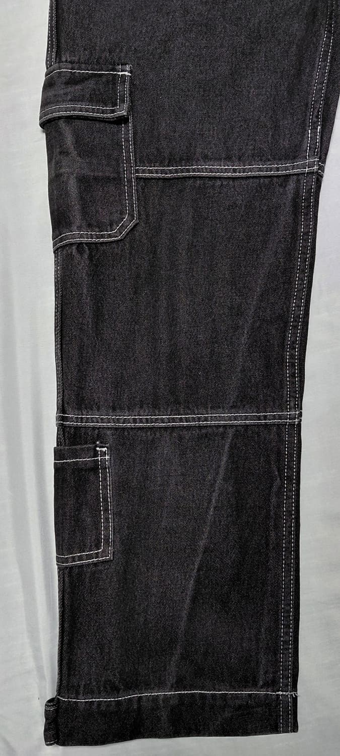 RDVZ 스티치 포인트 블랙 카고 데님 S (무료배송) 상품이미지3