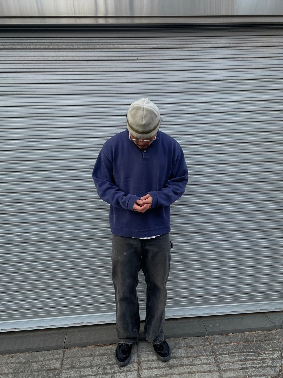 1998 Patagonia Navy Organic Cotton Knit 상품이미지2