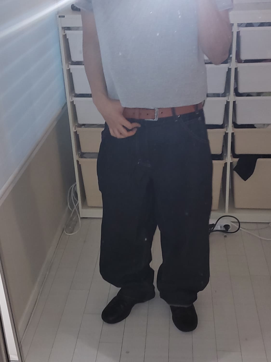 Zara 배기핏 팬츠 인디고 상품이미지4