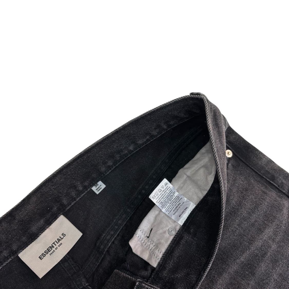 에센셜 흑청 워시드 데님 팬츠 상품이미지3