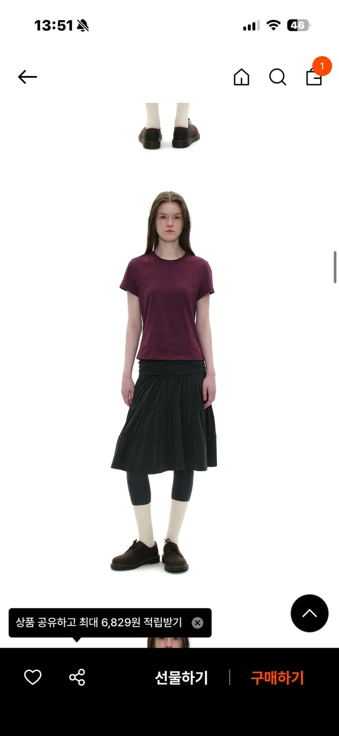 파르티멘토 PWC JERSEY SHIRRING TIERED MIDI 치마 상품이미지2