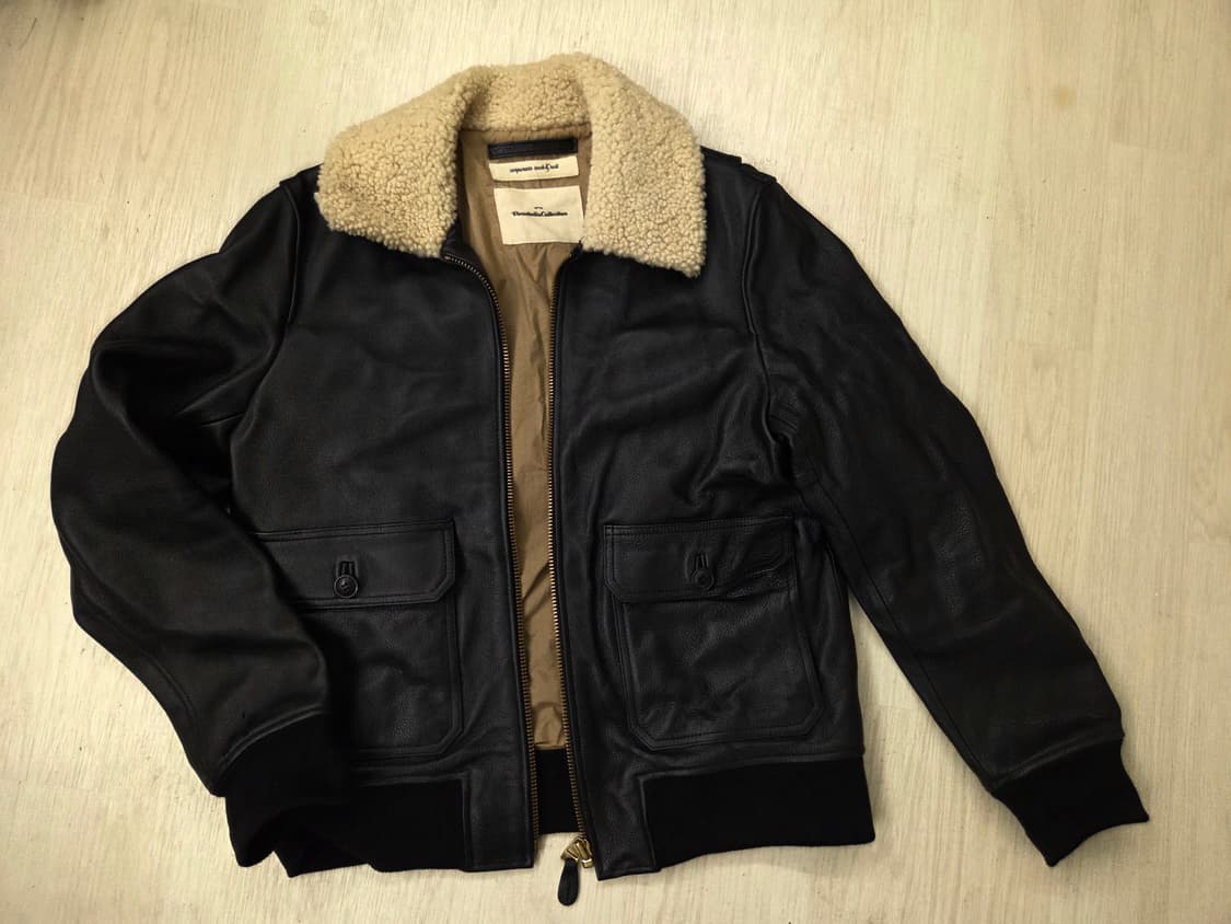 비바스튜디오 양털 가죽 봄버 자켓 상품이미지1