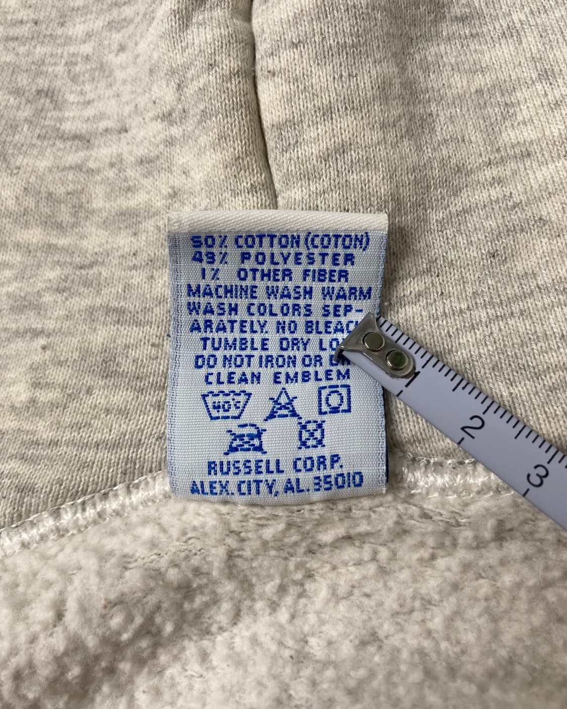 90s Russell Zip Up Hoodie (heather grey) 상품이미지4