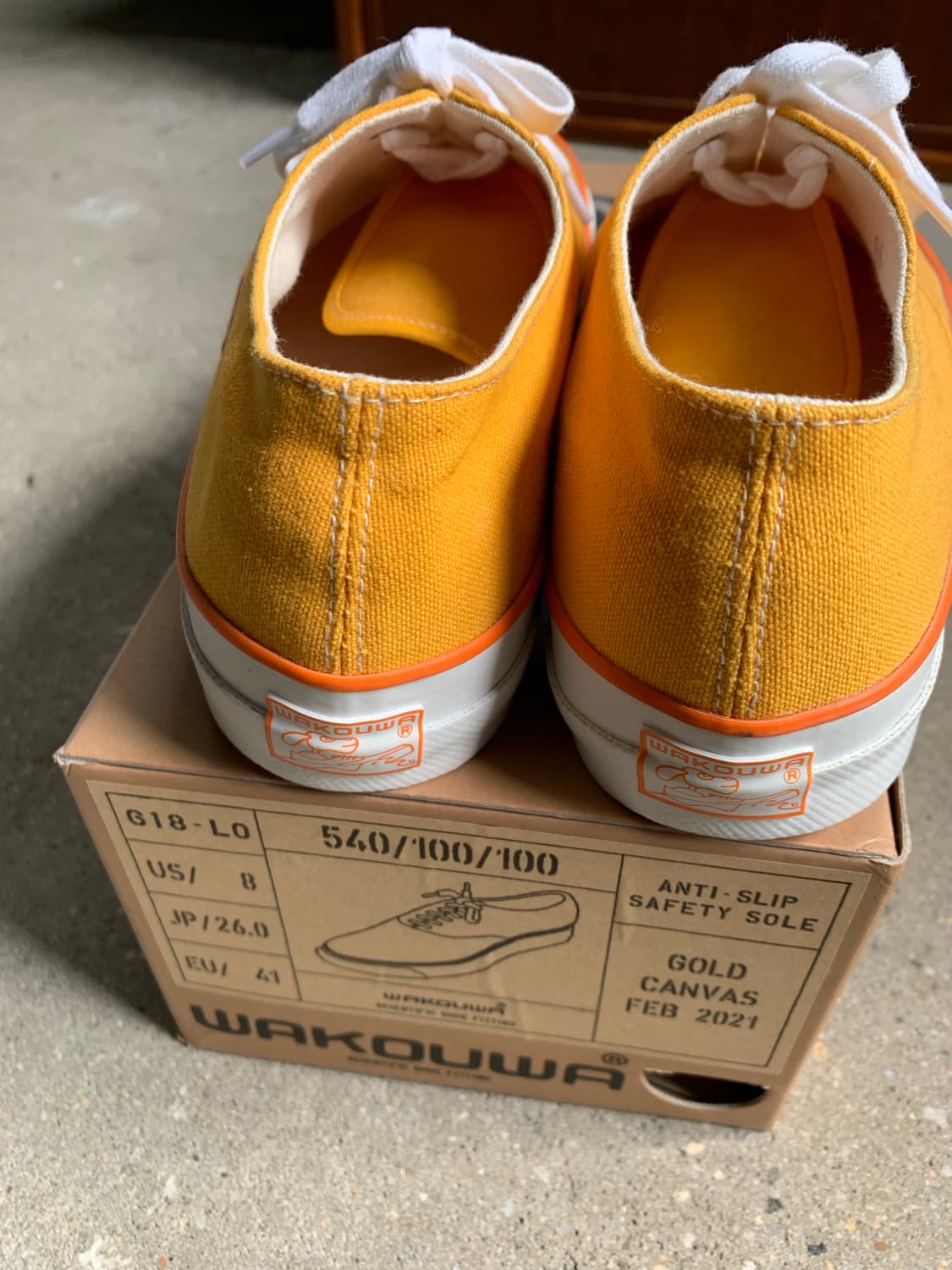 와쿠아 아나토미카 덱슈즈 골드 옐로우 8사이즈 새제품 상품이미지4