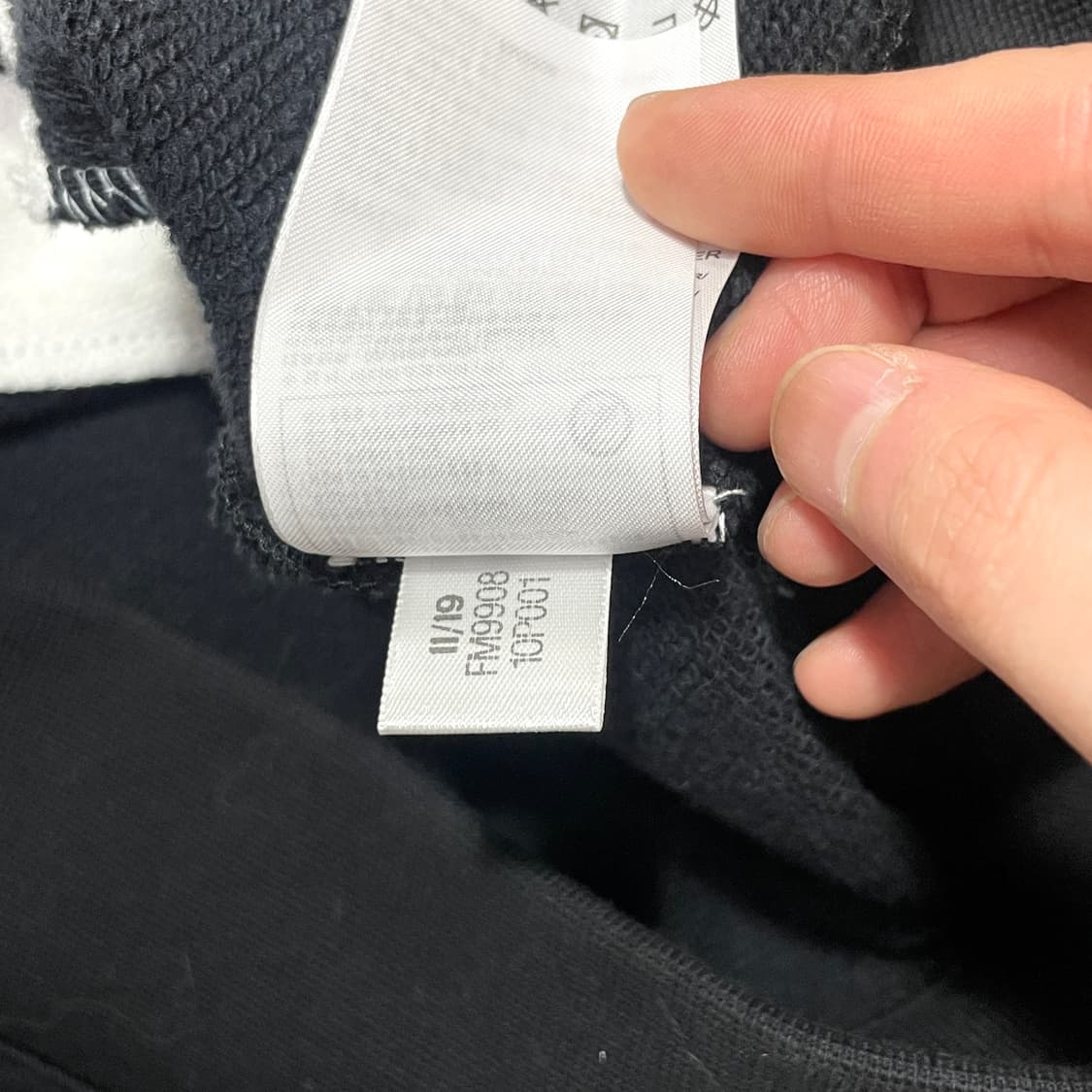 아디다스 파이어버드 빅로고 블랙 나그랑 후드티셔츠 남성L 상품이미지7