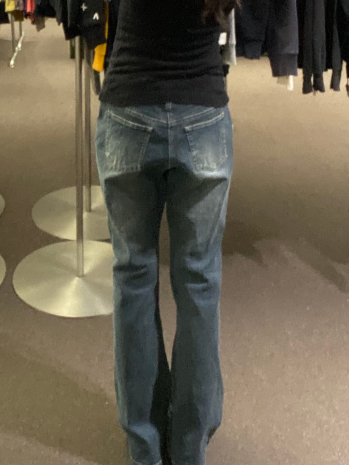 OS)일본 빈티지 여성 프린팅 부츠컷 데님팬츠 상품이미지4