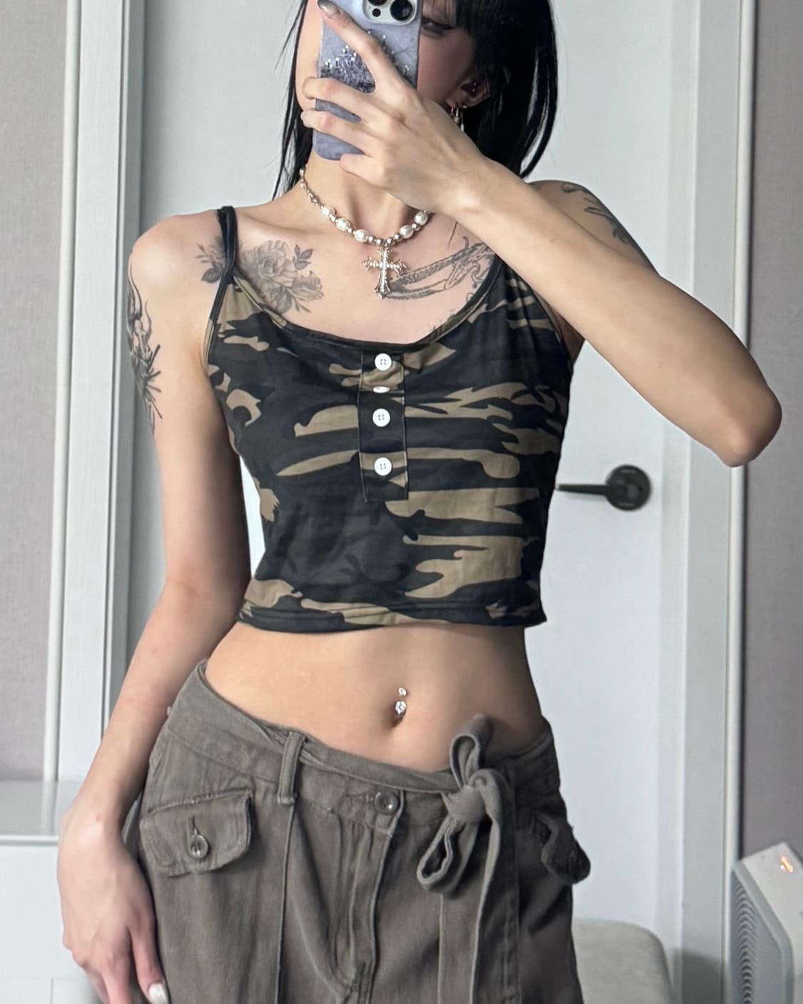 ༒ Camouflage sleeveless 상품이미지1