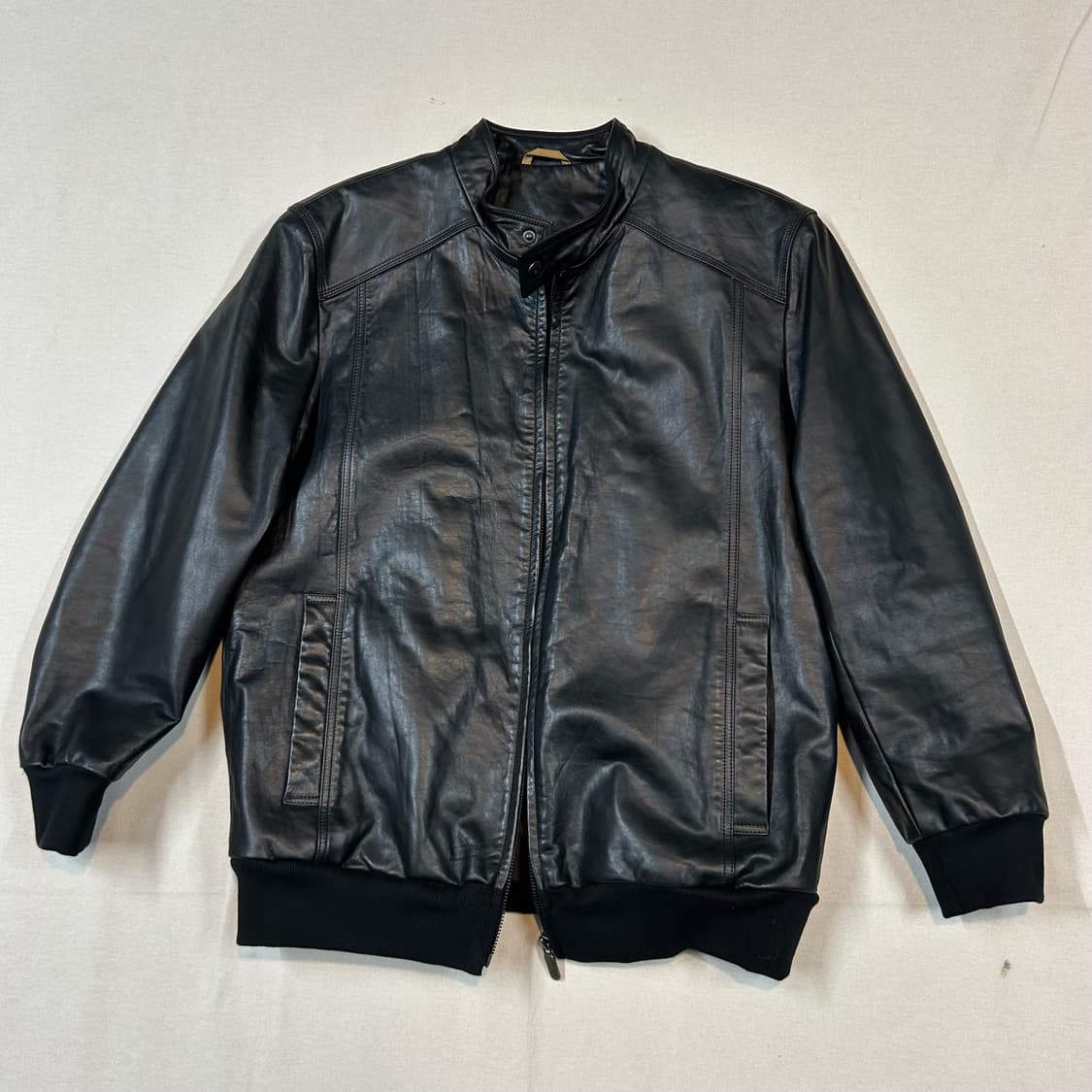 M) NAUTICA 노티카 카프스킨 송아지가죽 봄버 자켓 상품이미지1