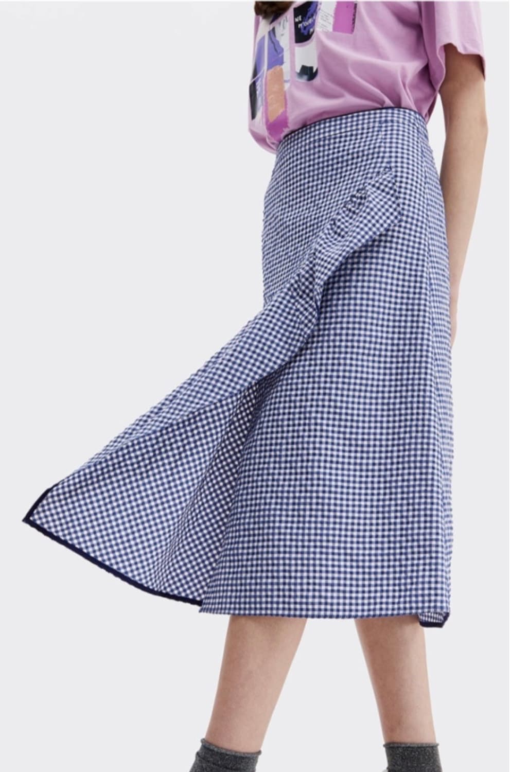 한섬 sjsj 시어서커 랩 스커트 상품이미지3