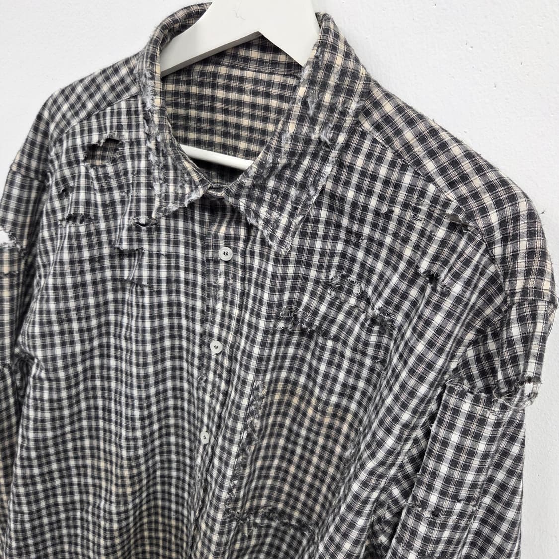 빈티지 페이딩 체크셔츠 상품이미지2