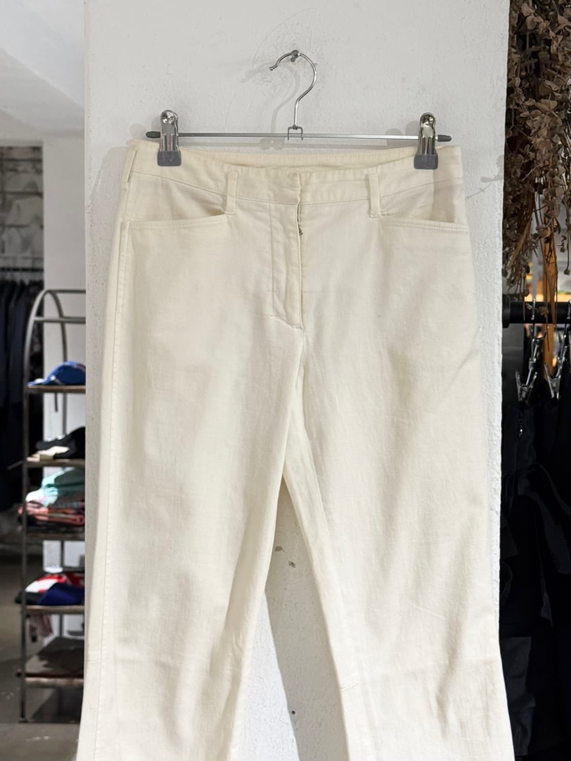 프라다 스포츠 화이트 패널 코튼 팬츠 상품이미지2