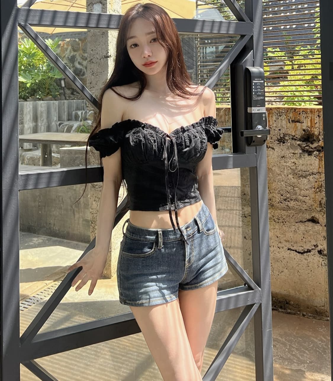 카인다미 골반볼륨업 로우웨스트 중진청 숏팬츠 s 상품이미지3