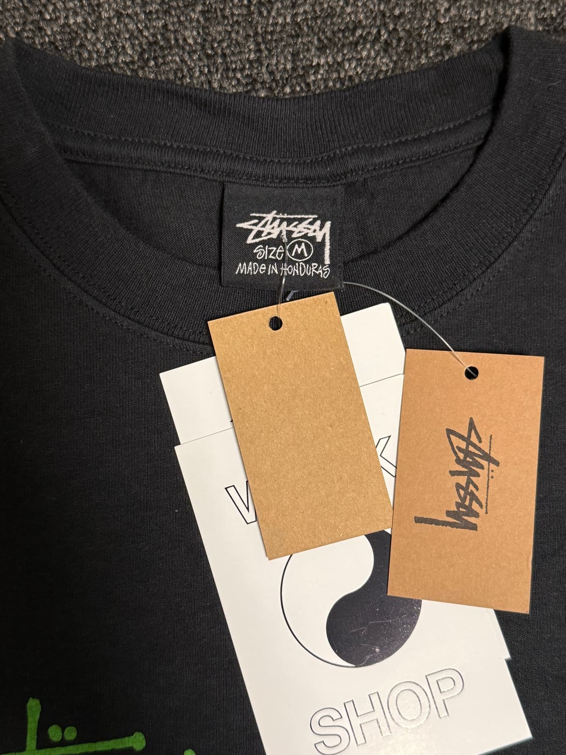 [M] 스투시 x 아워레가시 워크샵 스윌 피그먼트 다이드 티셔츠 블랙 상품이미지2