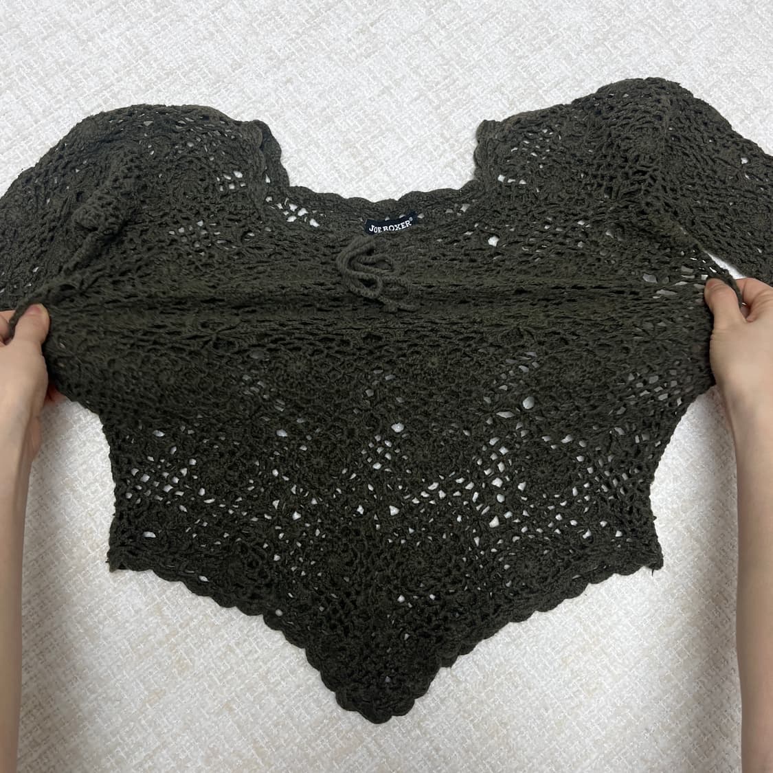 히피 빈티지 레이스 니트 탑 상품이미지7