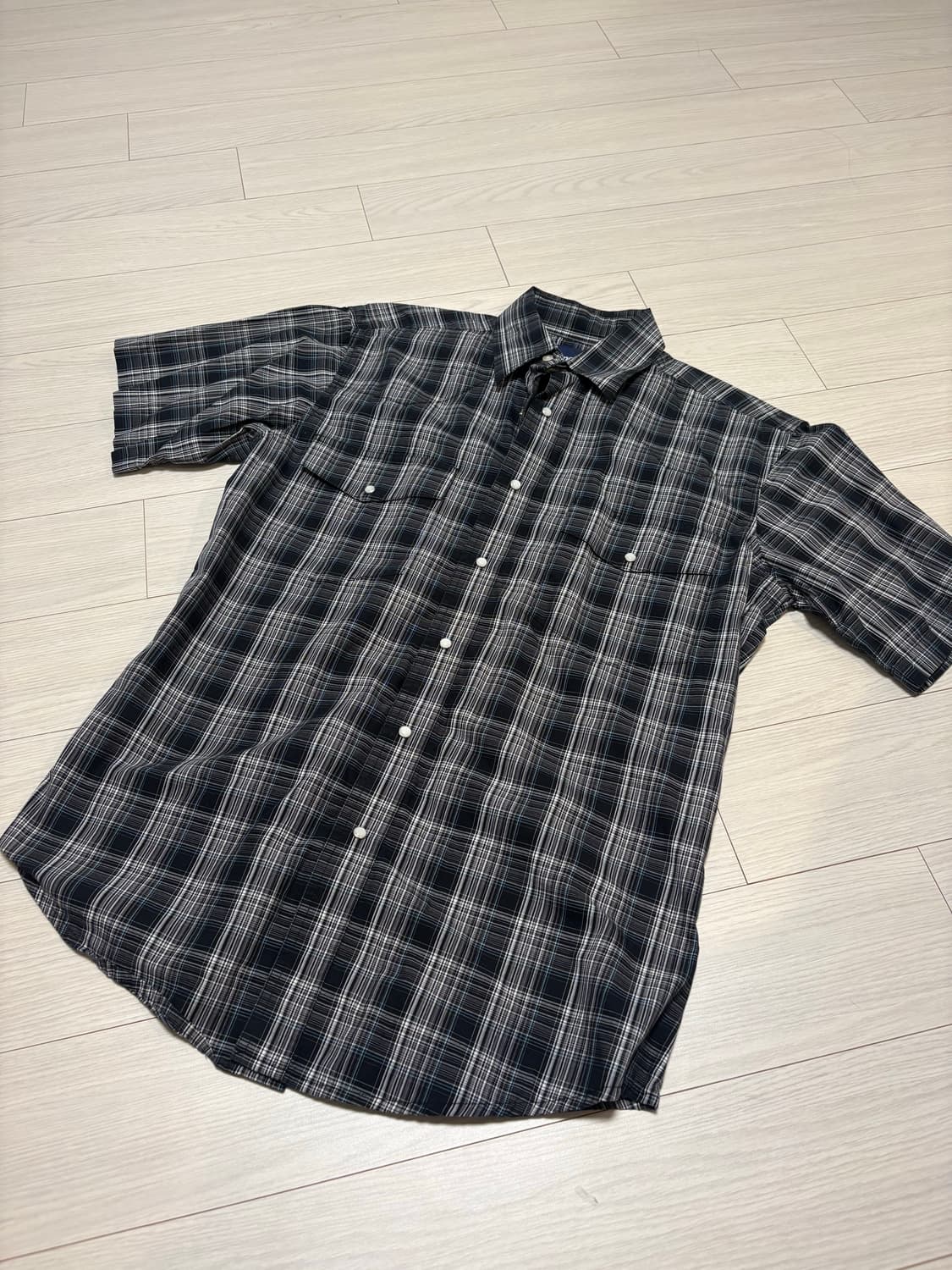 빈티지 wrangler 랭글러 웨스턴 반팔 셔츠 M사이즈(100) 상품이미지1