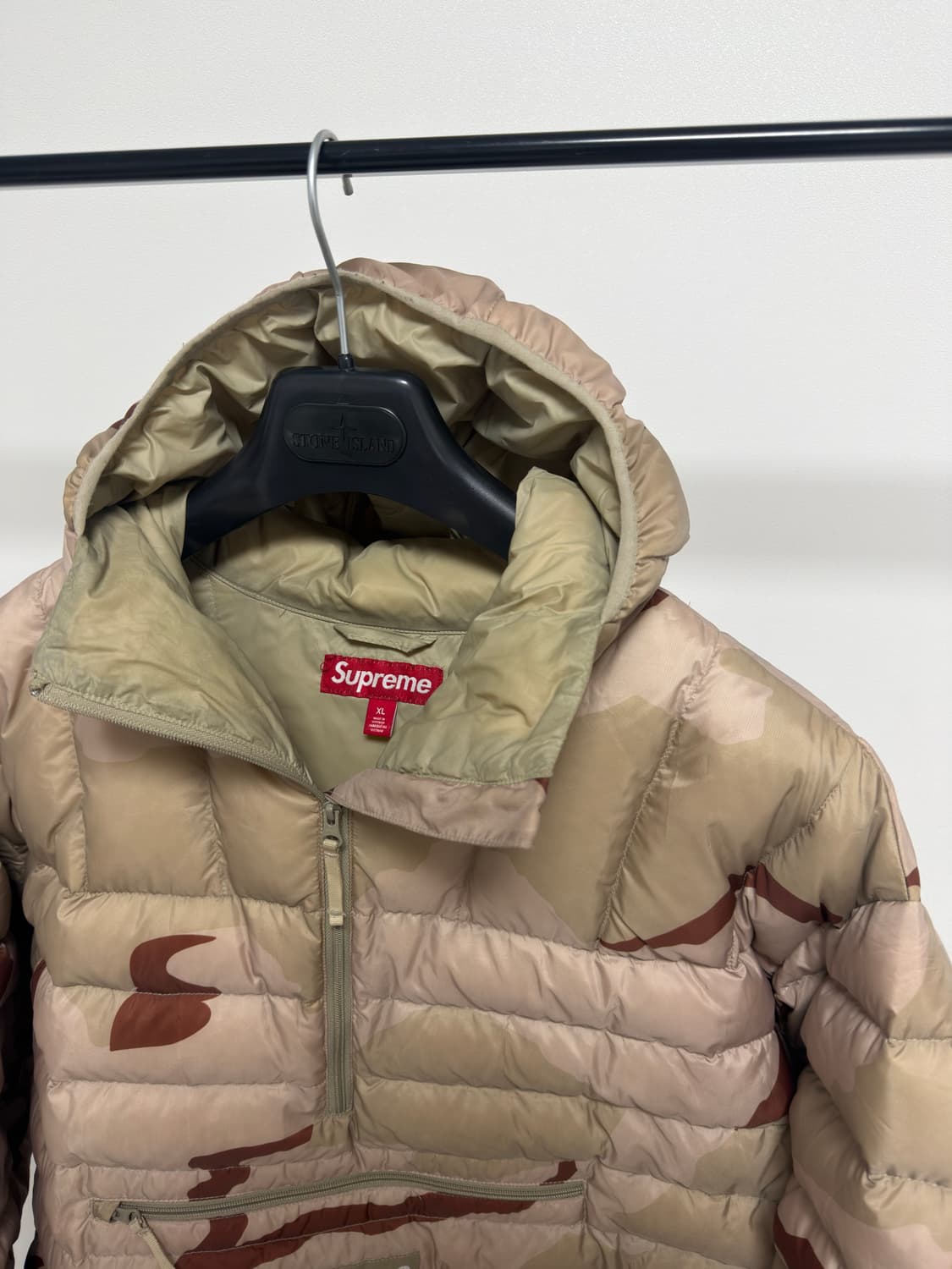 [ XL ] 슈프림 마이크로 다운 하프 집 경량패딩 데저트 카모 상품이미지2