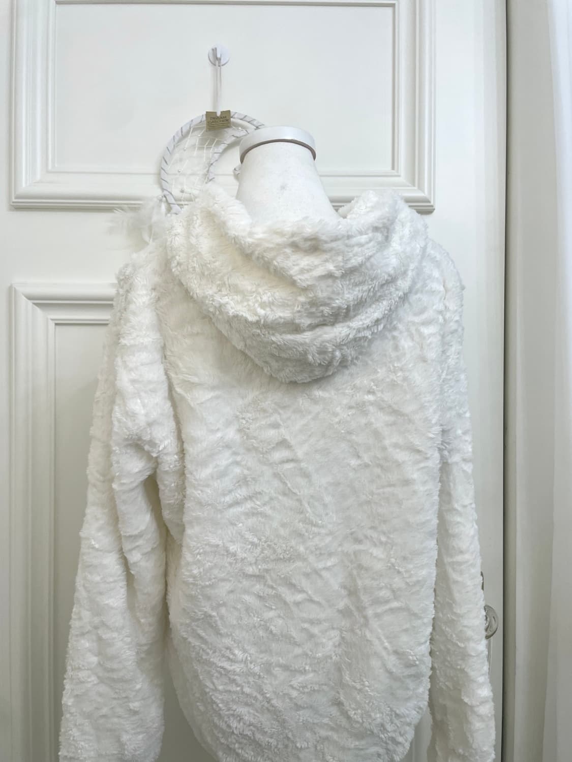 snow white lovely fur hoodie-zip(size-L) 상품이미지4