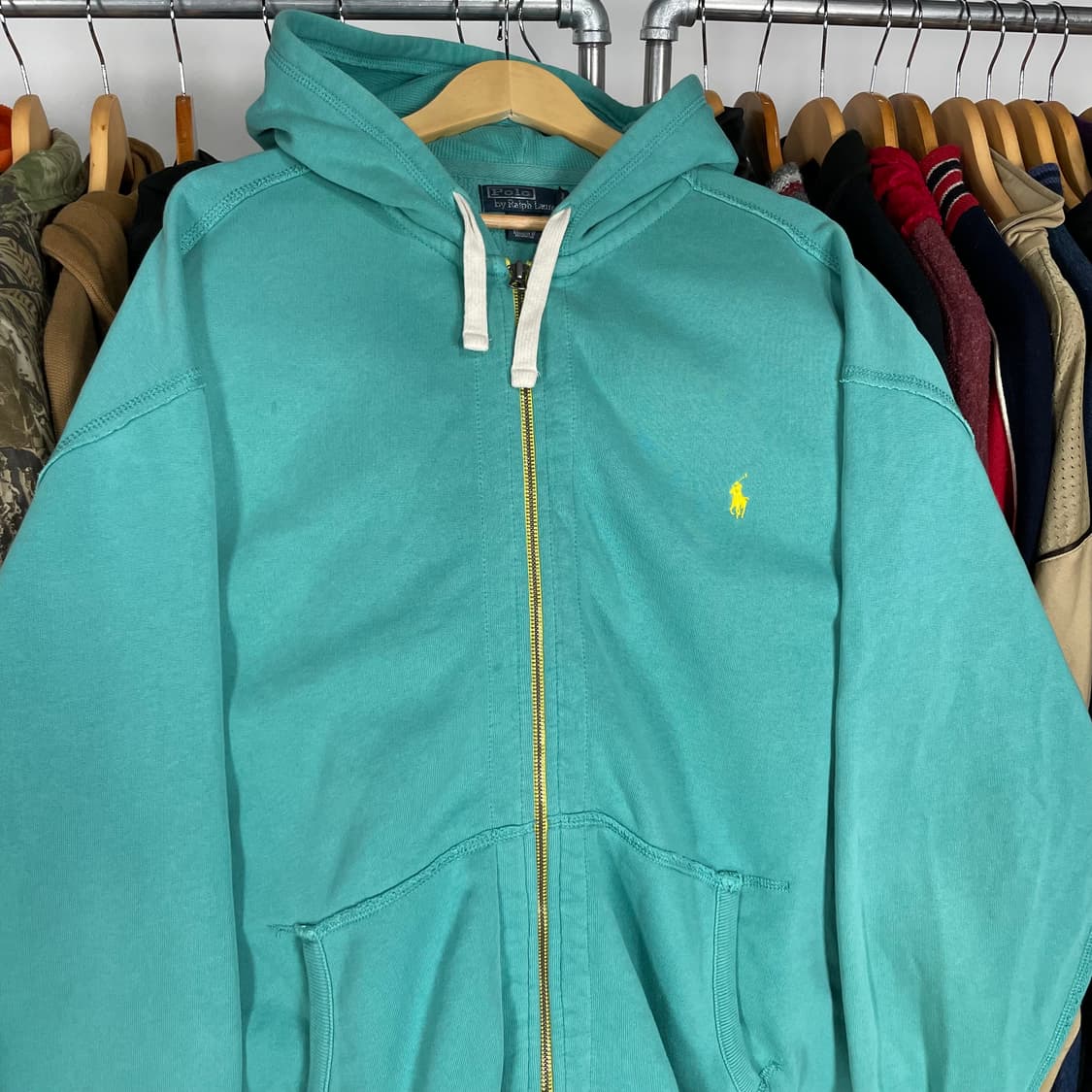 2000s 폴로 랄프로렌 아이스민트 빅사이즈 후드집업 상품이미지3