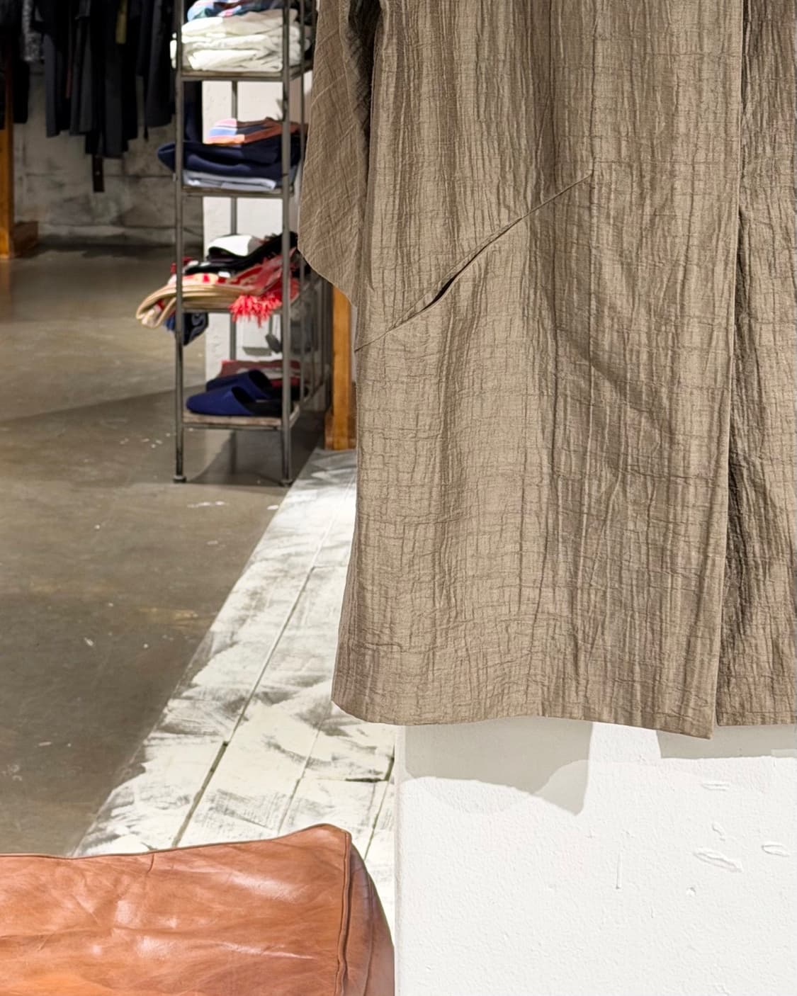 마르니 브라운 린넨 혼방 하프 슬리브 코트 상품이미지4