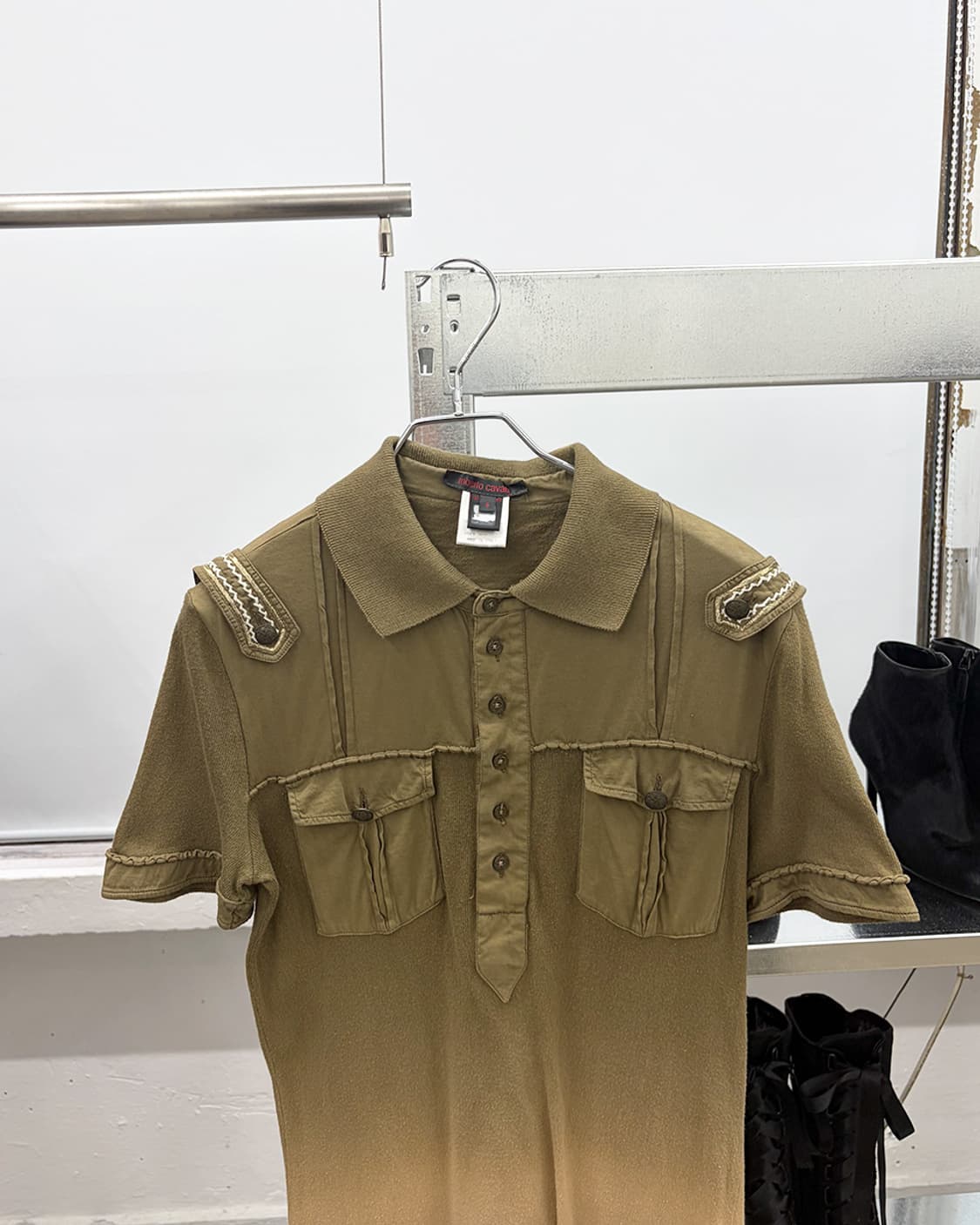 로베르토 카발리 2005S/S 에폴렛 칼라 티 상품이미지3