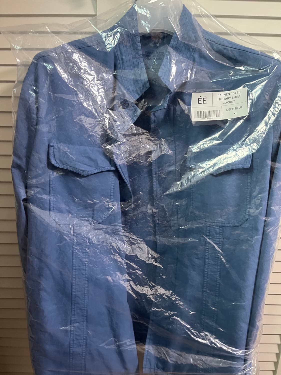 EE 밀리터리 셔츠 자켓 블루 XL 상품이미지4