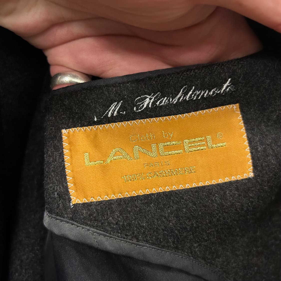 란셀 퓨어 케시미어 100 히든버튼 롱코트 상품이미지3