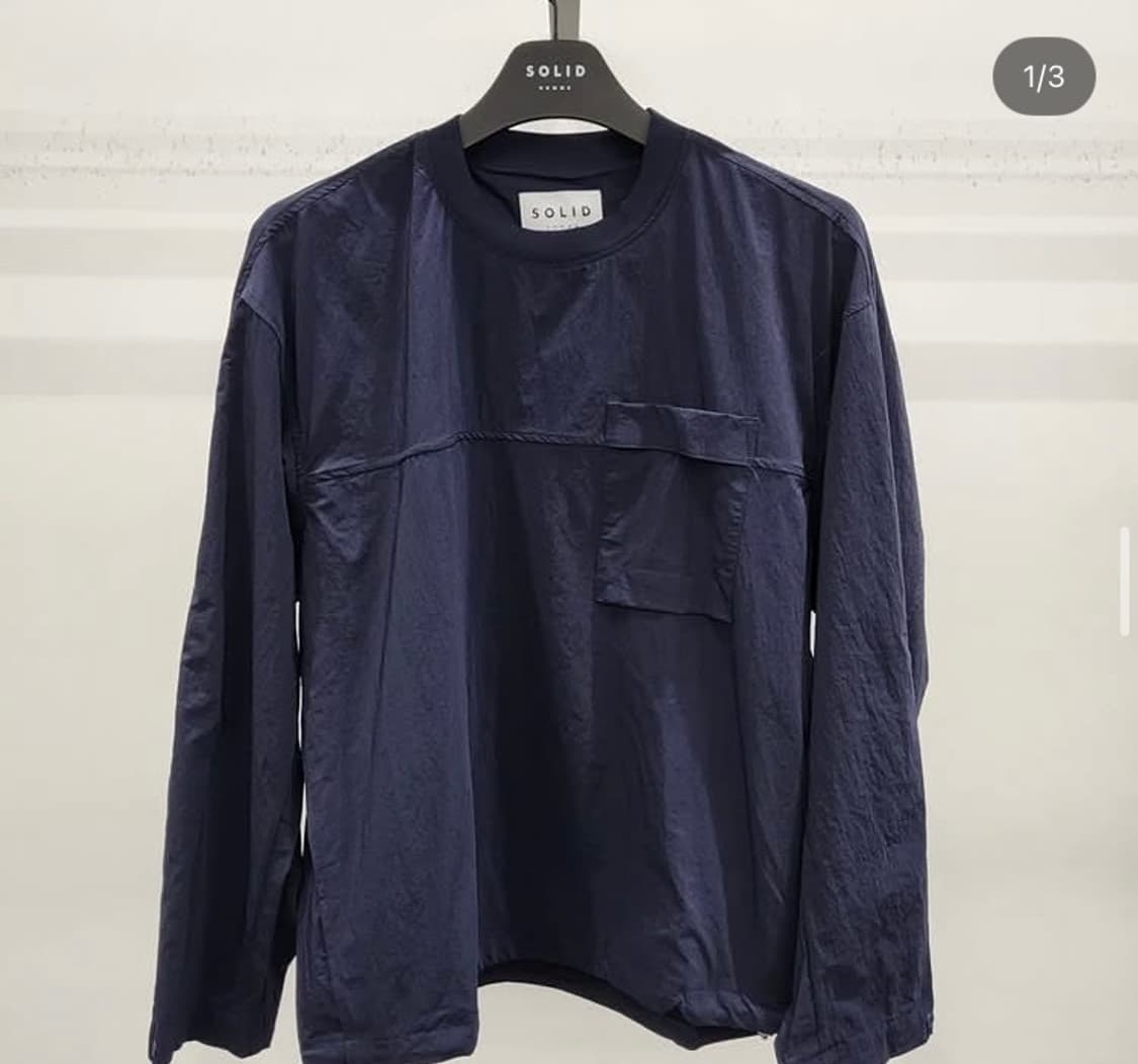 [새상품급] 솔리드옴므 나일론 풀오버 네이비 46 상품이미지1