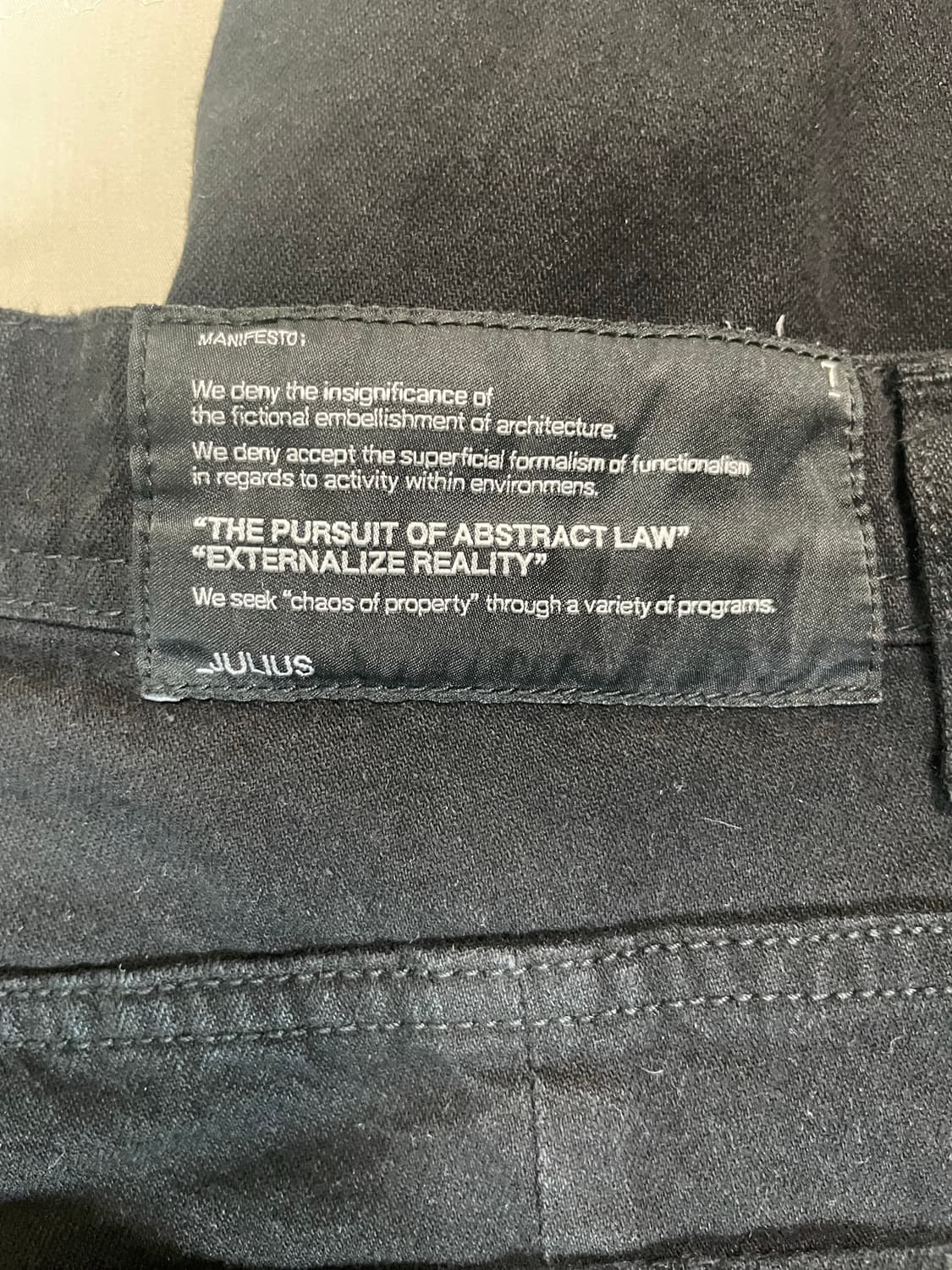 Julius AW12 resonance; black denim 상품이미지3