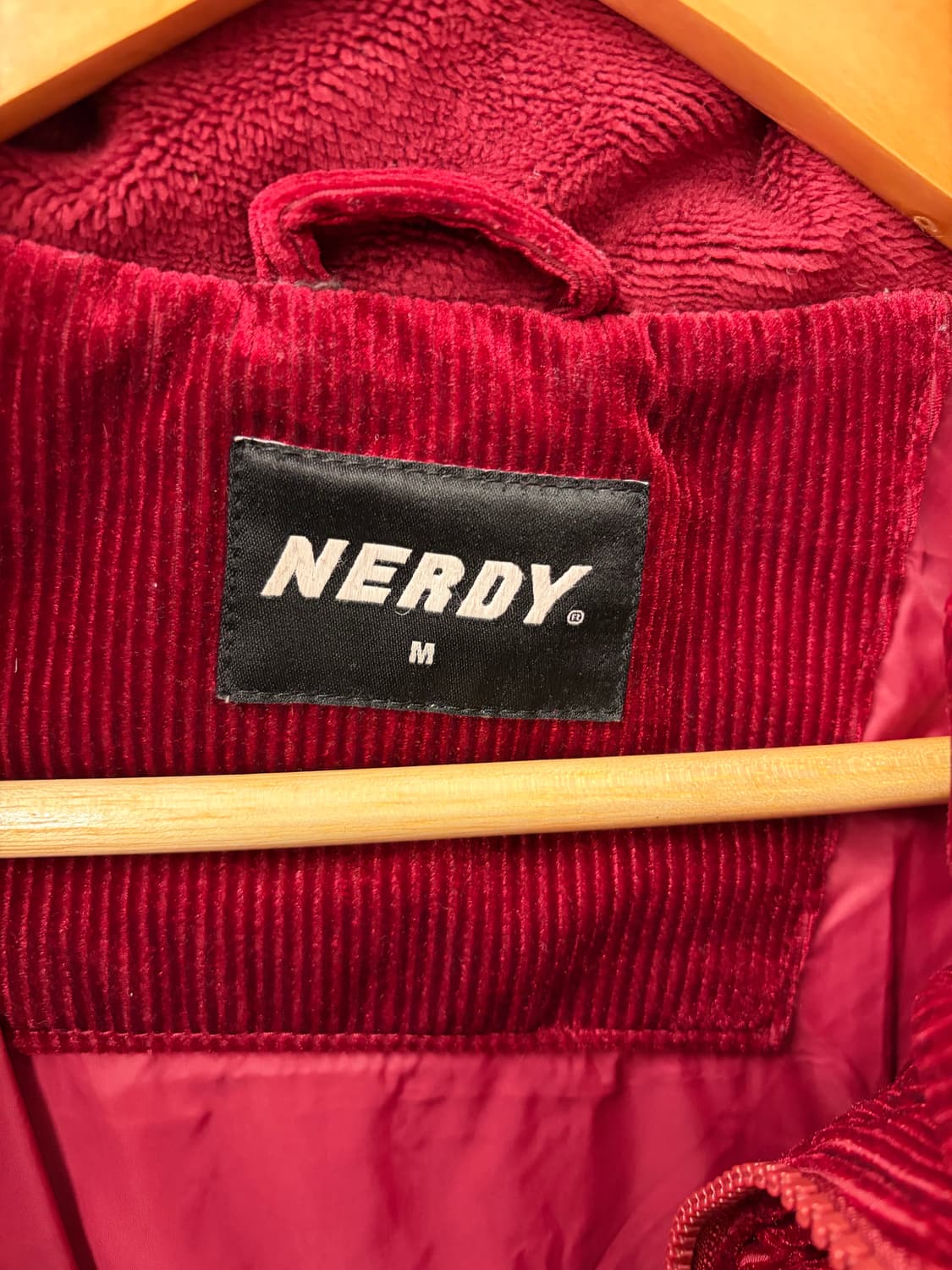 널디 코듀로이 패딩 버건디 상품이미지3