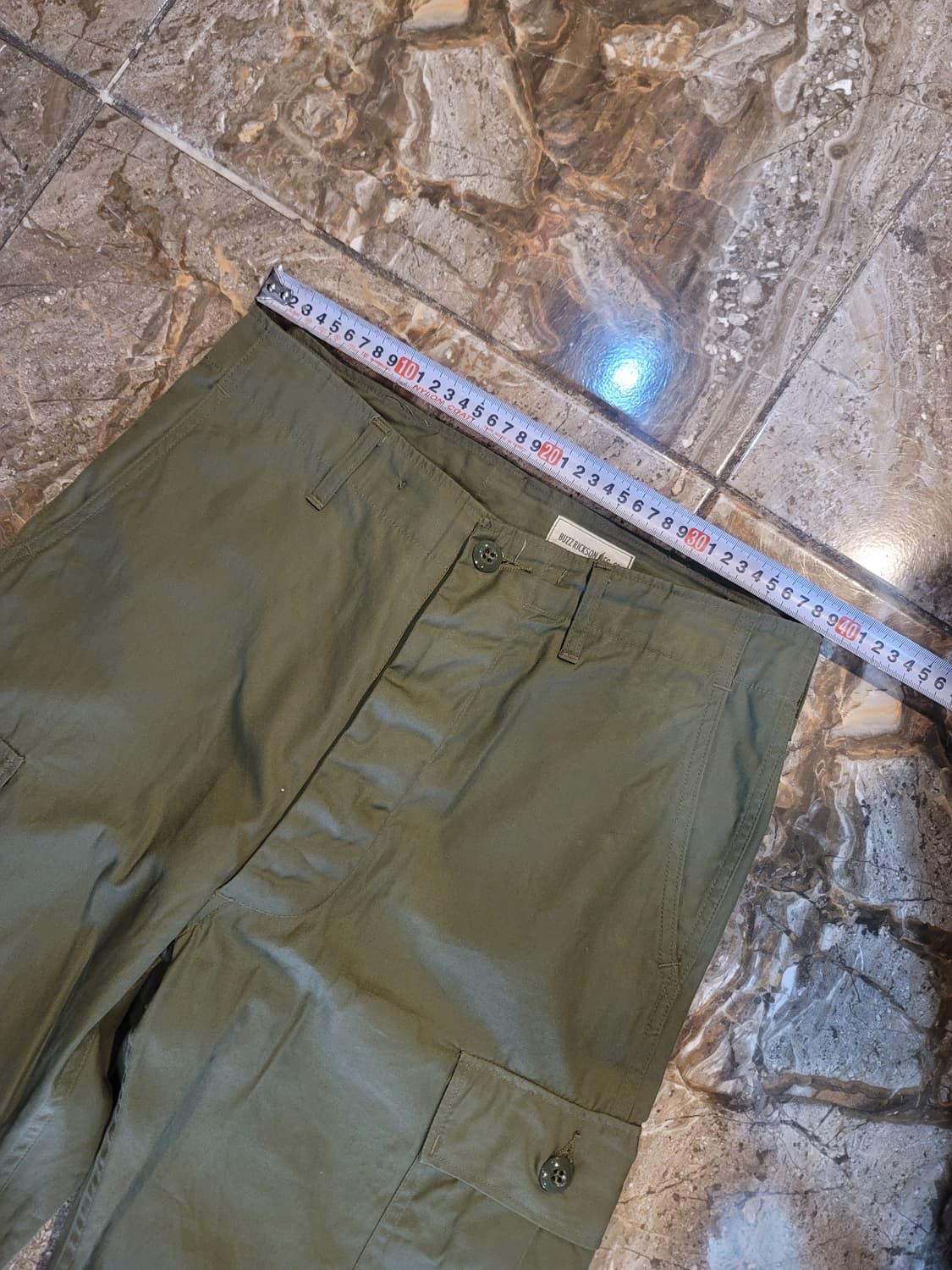 버즈릭슨 올리브 색상 카고 와이드 팬츠  상품이미지5