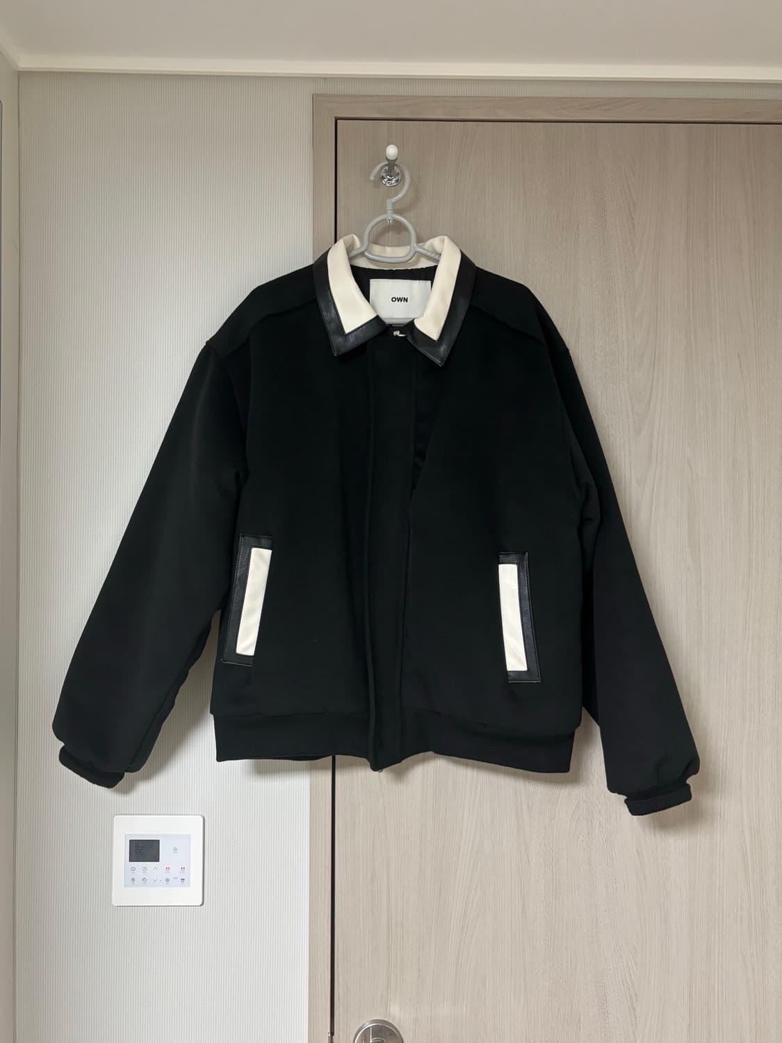 배색 바시티 자켓 상품이미지5