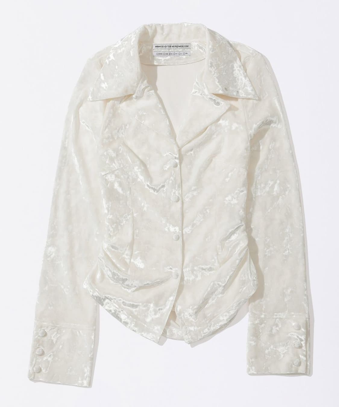 스컬프터 벨루아 칼라 셔츠 화이트 상품이미지3