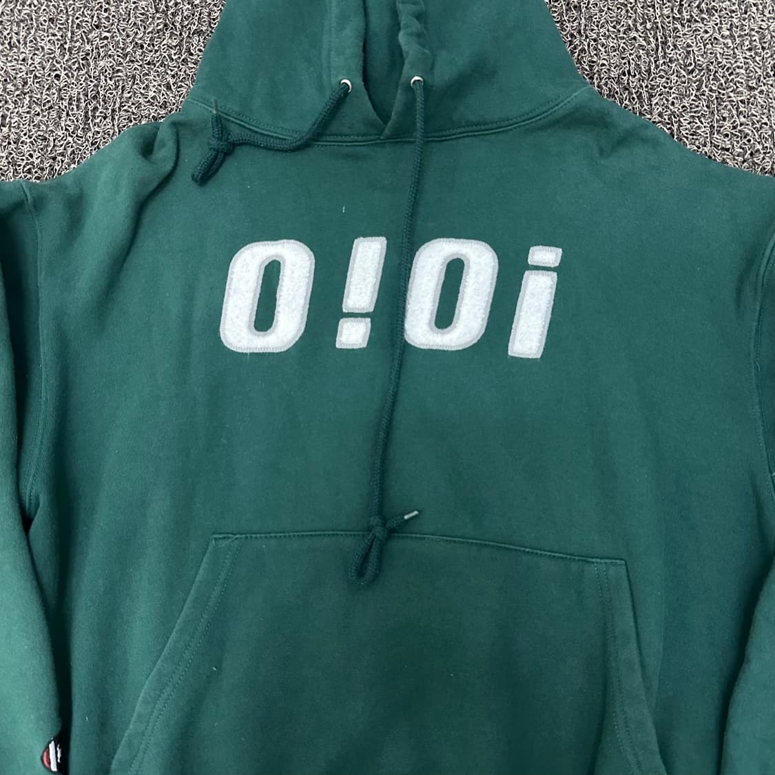 OiOi 오아이오아이 기모 후드티 그린  상품이미지2