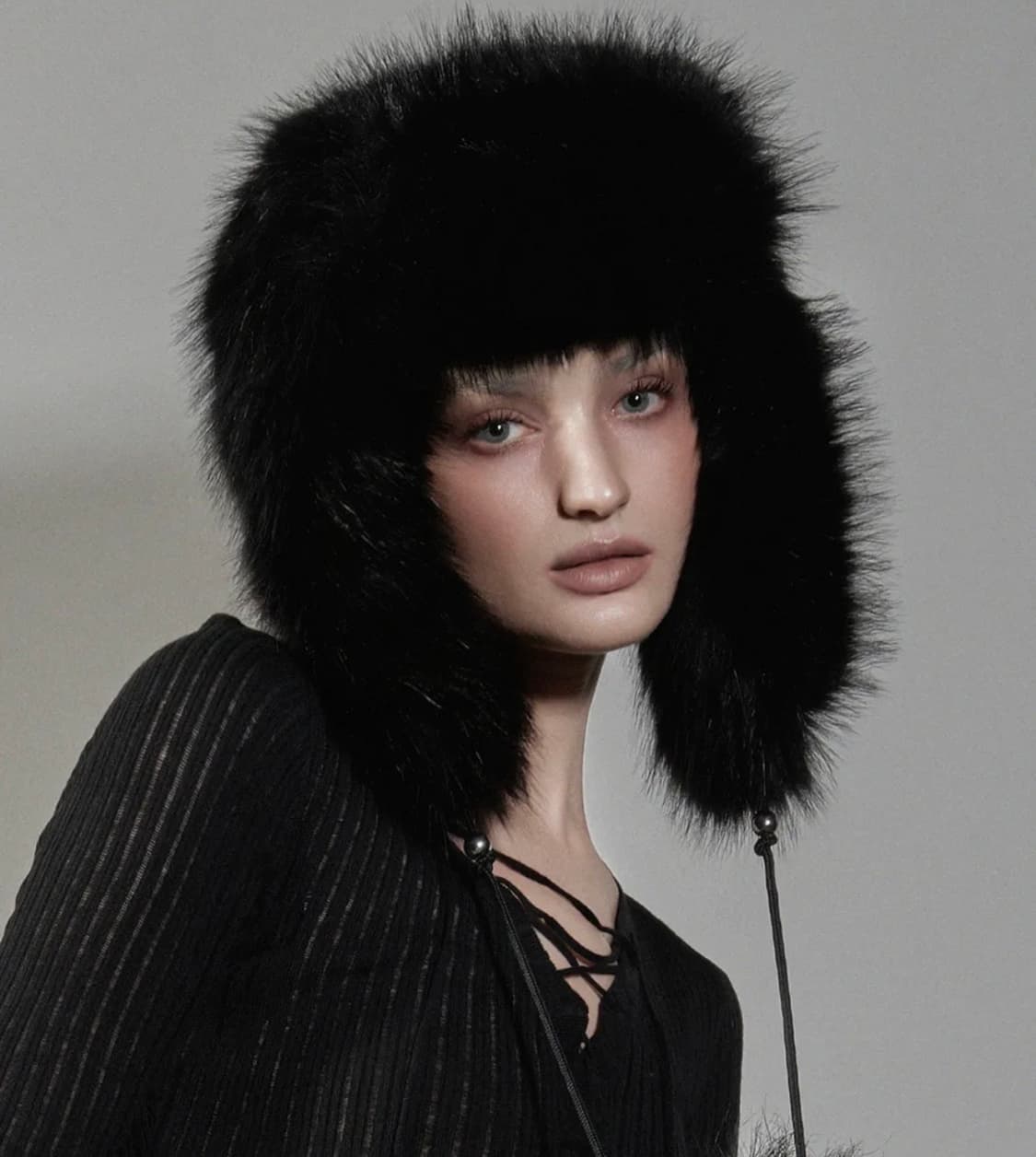 [구매글] 브랜드 무관, 블랙 퍼 트래퍼햇  상품이미지1