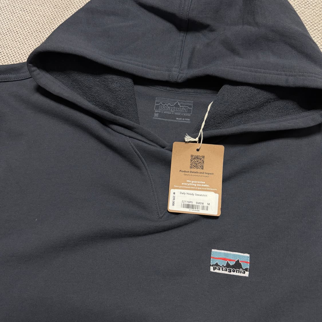 파타고니아 데일리 후디 스웨트셔츠 블랙 상품이미지3