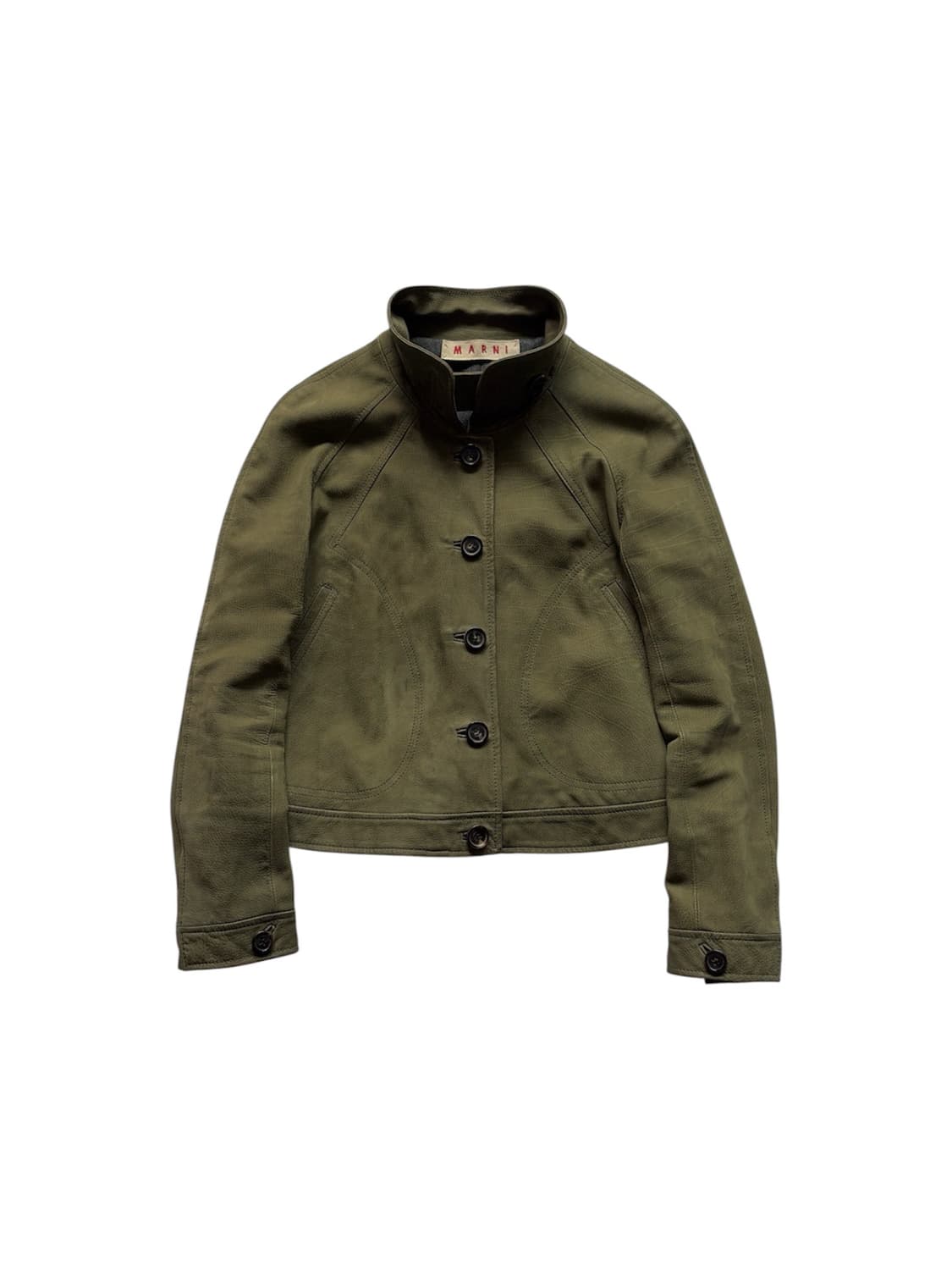 Calfskin High Neck Jacket 상품이미지1