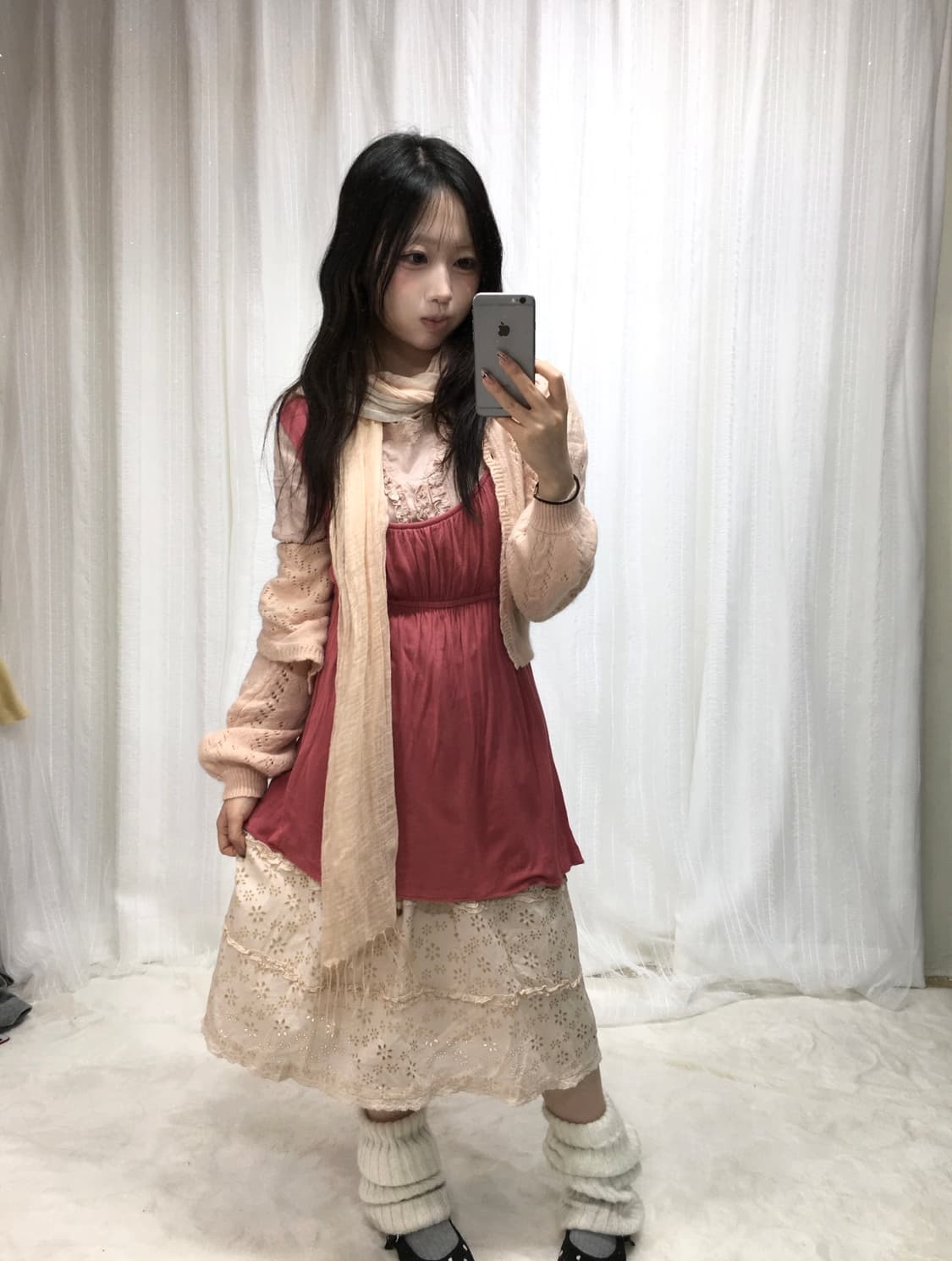 빈티지 핀터레스트 코랄 소녀 코디세트 상품이미지1