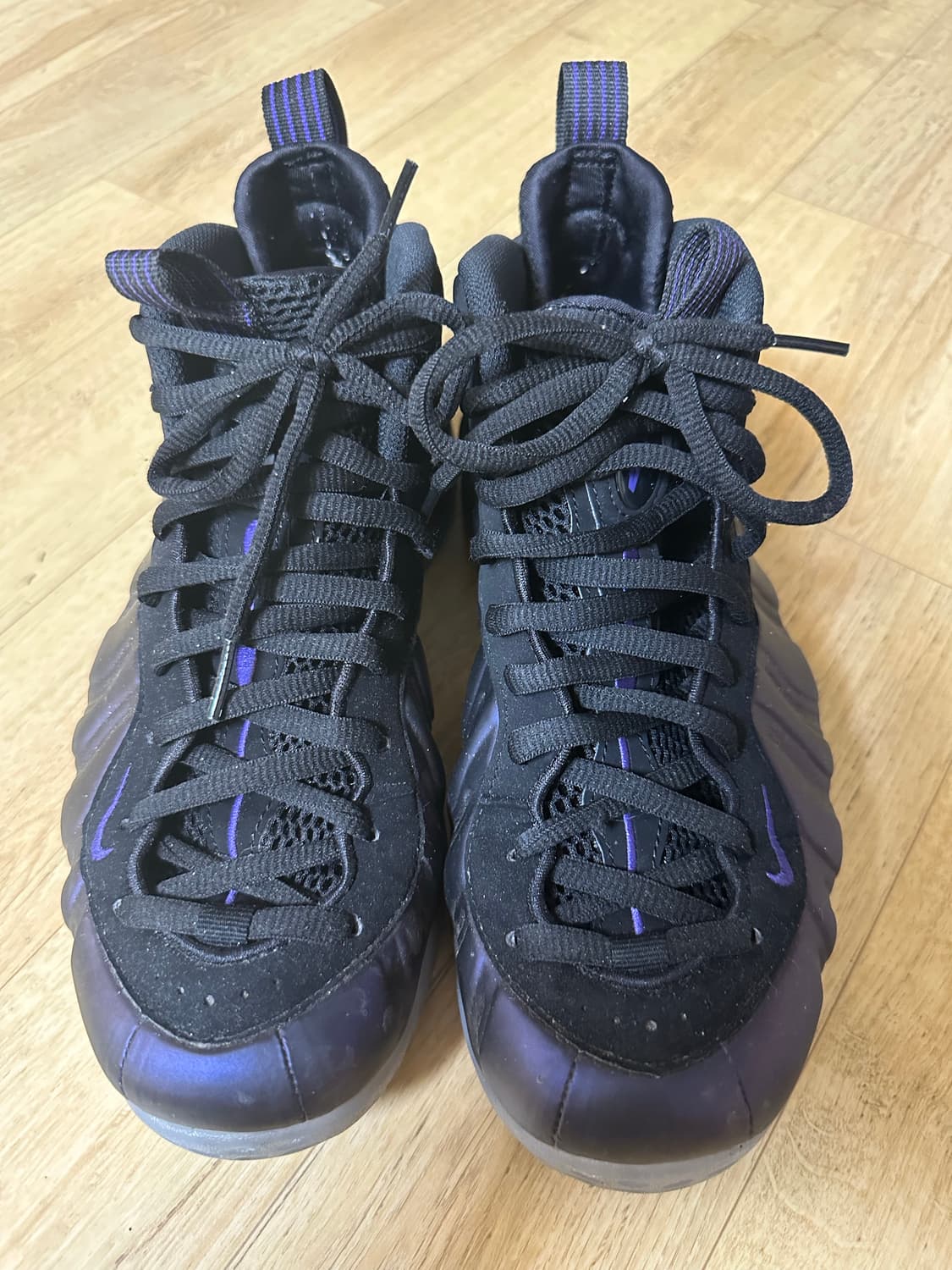 나이키 에어 폼포짓 원 블랙 바시티 퍼플 265 상품이미지2