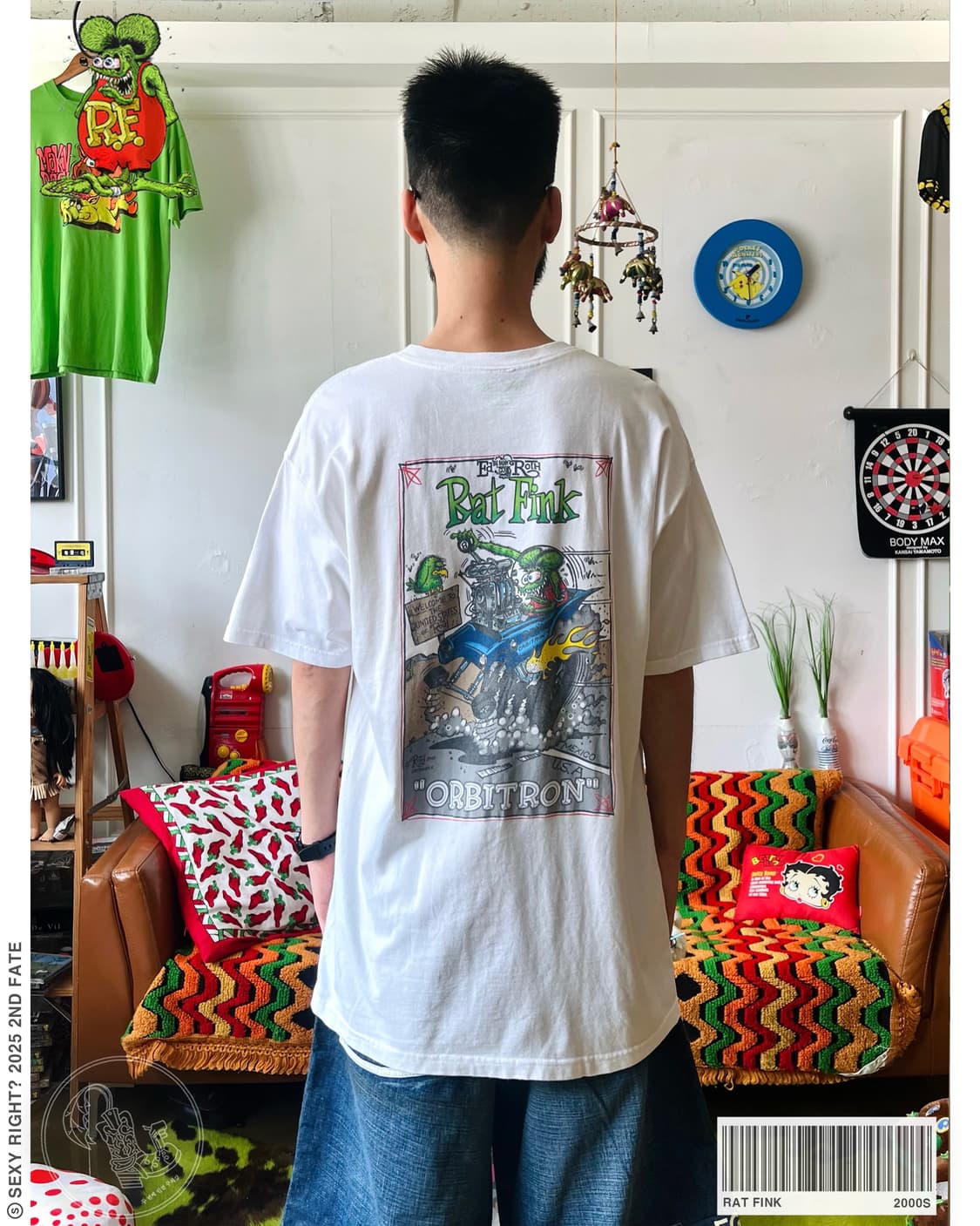 2000s Rat Fink Hot Road Printed T-Shirt 상품이미지1